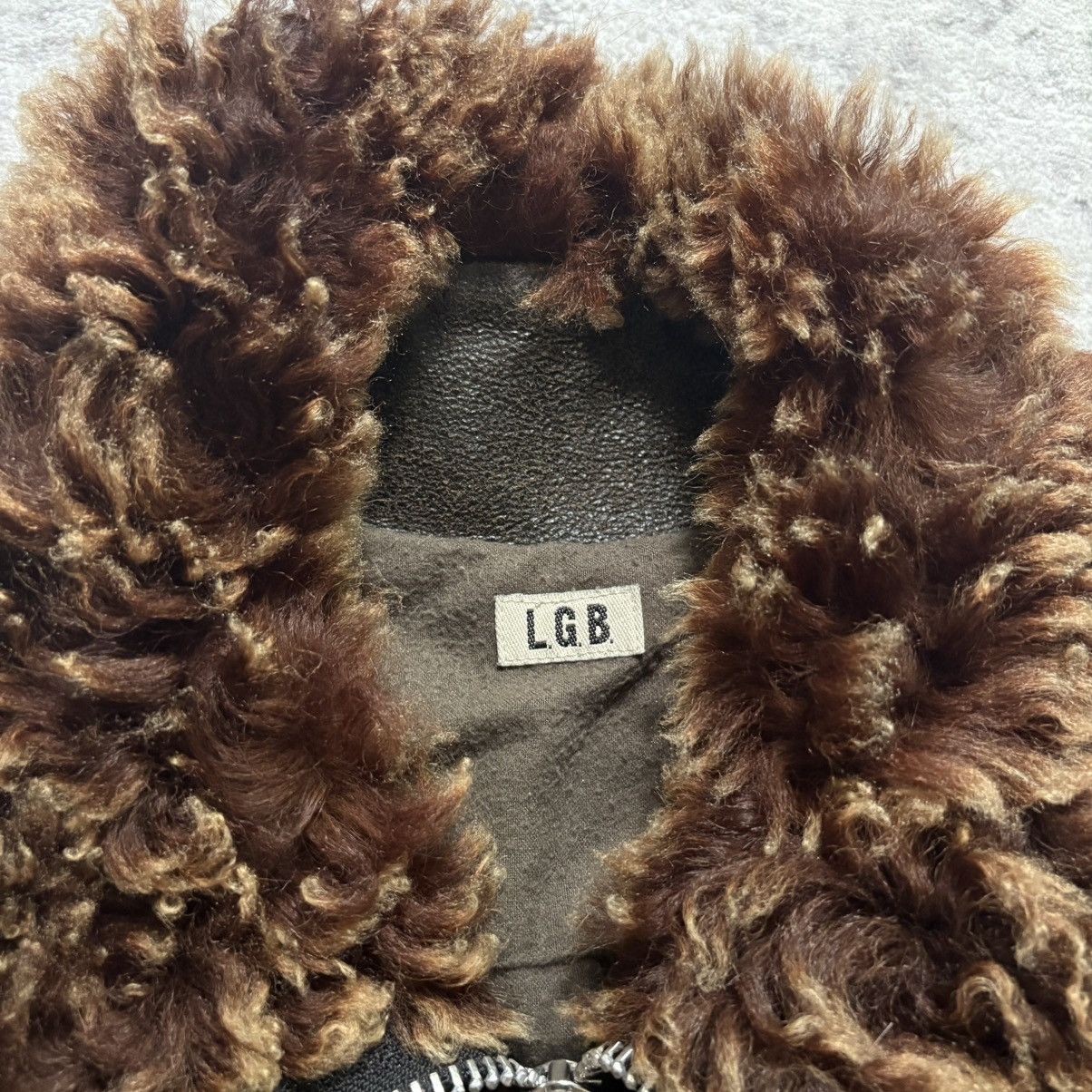 Le Grande Bleu (L.G.B.) LGB Le Grande Bleu Fur Collar Flight Leather Jacket | Size 0 Size US XS / EU 42 / 0 - 5 Thumbnail
