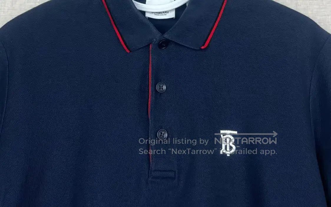 Burberry Burberry Men's Navy Cotton Polo Shirt. Size US S / EU 44-46 / 1 - 3 Thumbnail