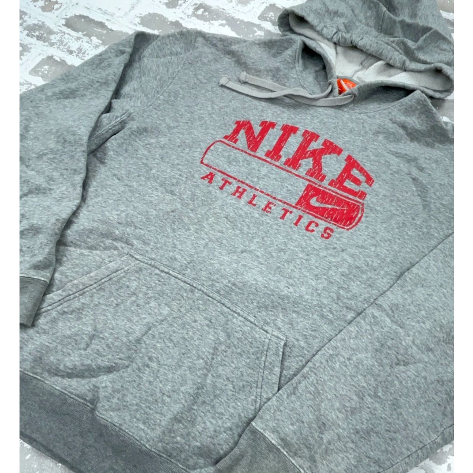 Nike VINTAGE Nike Hoodie Men XL Gray Red Sweatshirt Sweater Logo Spell Out Y2K Heavy Size US XL / EU 56 / 4 - 2 Thumbnail