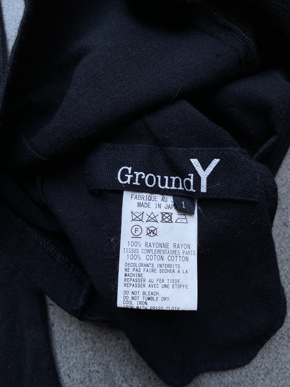 Ground Y Ground Y Black Draped Asymmetrical Jacket Size S / US 4 / IT 40 - 2 Thumbnail