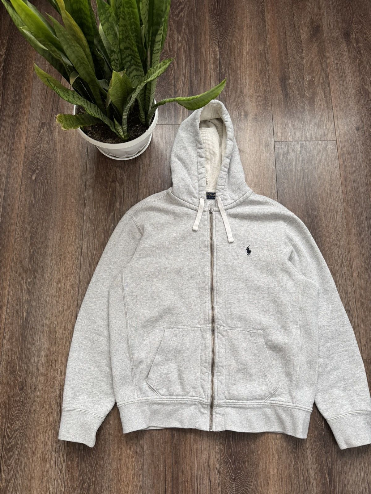 Polo Ralph Lauren Polo Ralph Lauren Men's Large Grey bassic zip hoodie Size US L / EU 52-54 / 3 - 1 Thumbnail