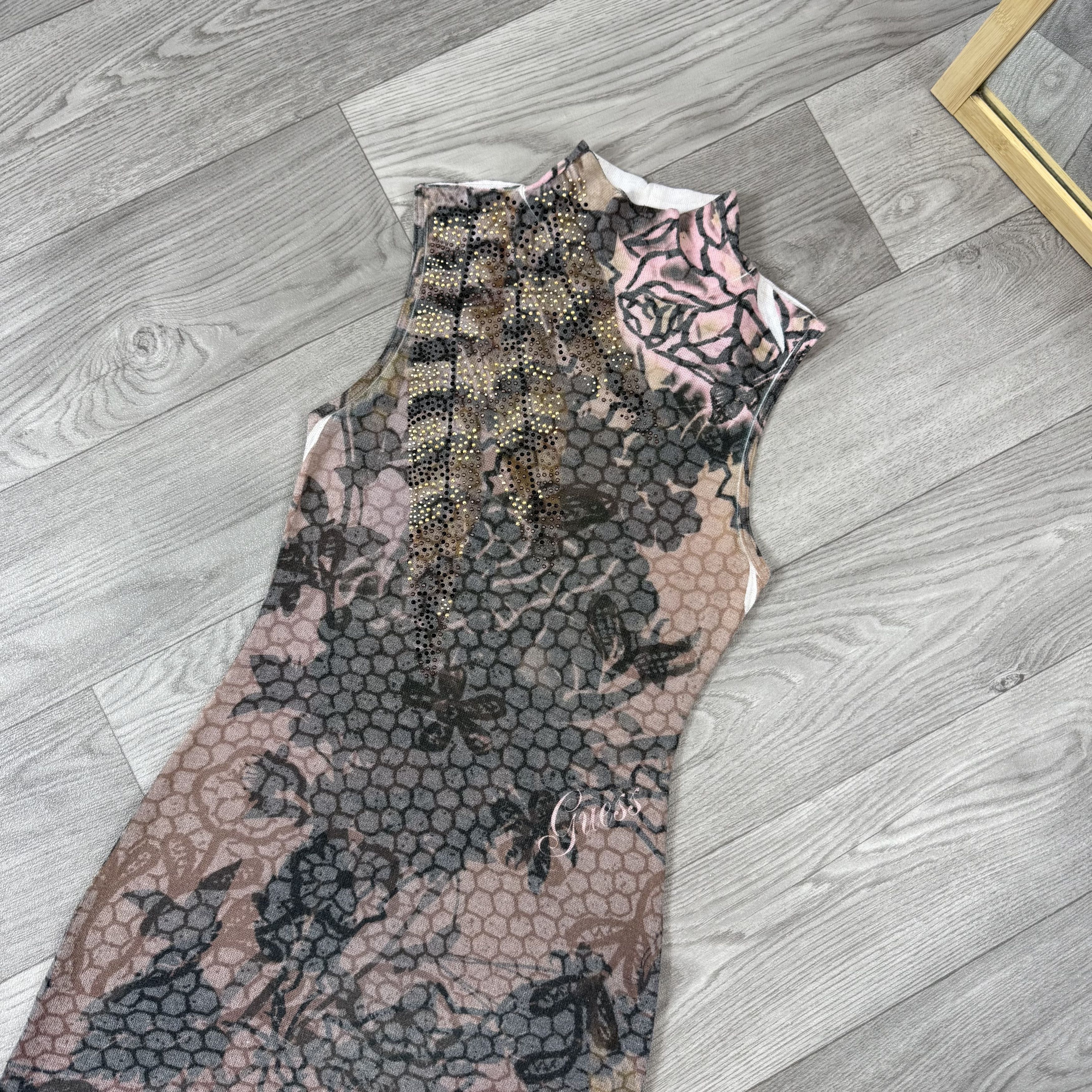 Guess Vintage Guess 90s Made in USA Floral Y2K Mini Dress S Size S / US 4 / IT 40 - 4 Thumbnail