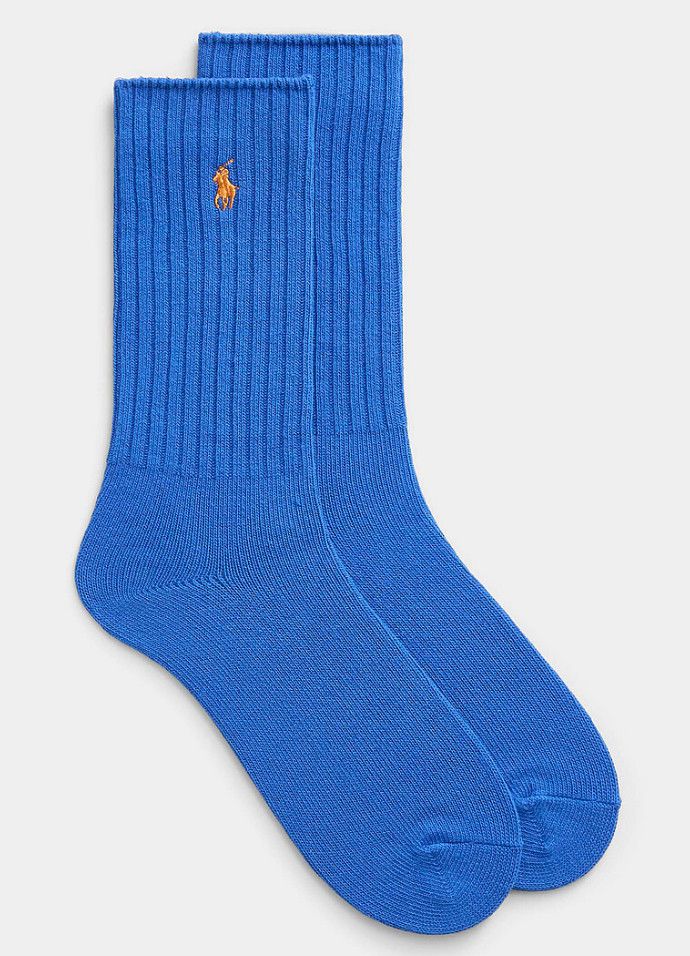 Polo Ralph Lauren Polo Ralph Lauren Classic Crew Rib Socks Blue Size ONE SIZE - 1 Thumbnail