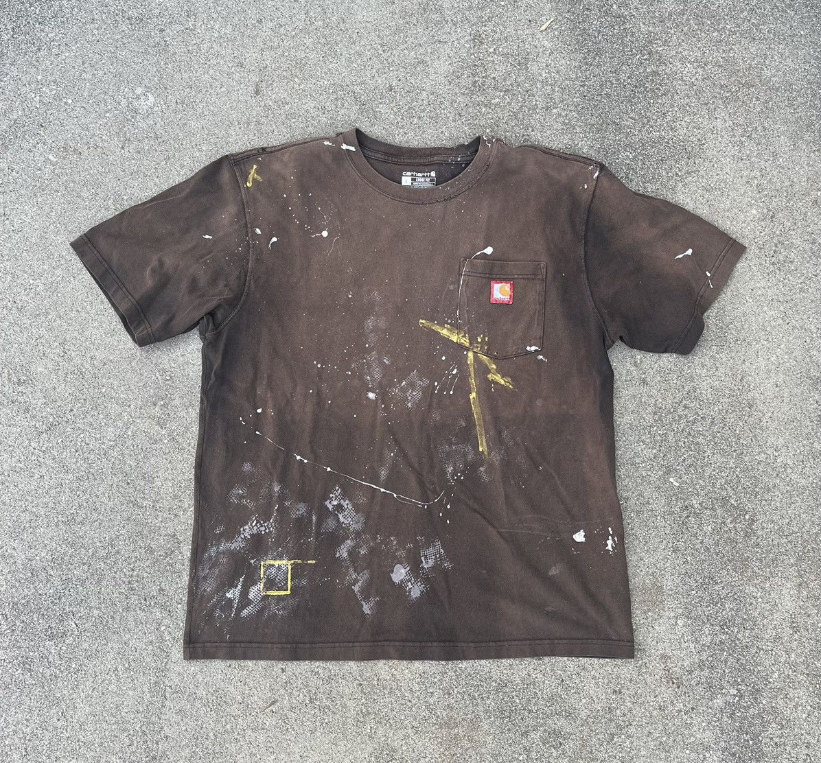 Carhartt Custom Carhartt T-Shirt Sun Fade Thrashed Distressed Pocket Size US L / EU 52-54 / 3 - 7 Thumbnail