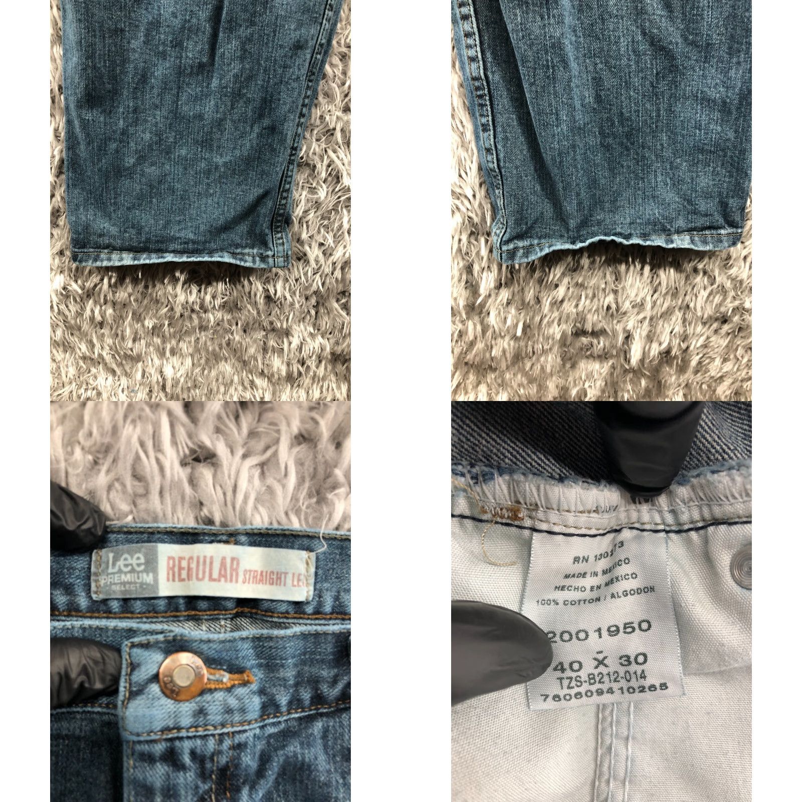 Lee Lee Jeans Straight 40x30 Mens Regular Regular Waist Blue Mid Rise 5-Pocket Denim Vintage No N/A Size US 40 / EU 56 - 8 Thumbnail