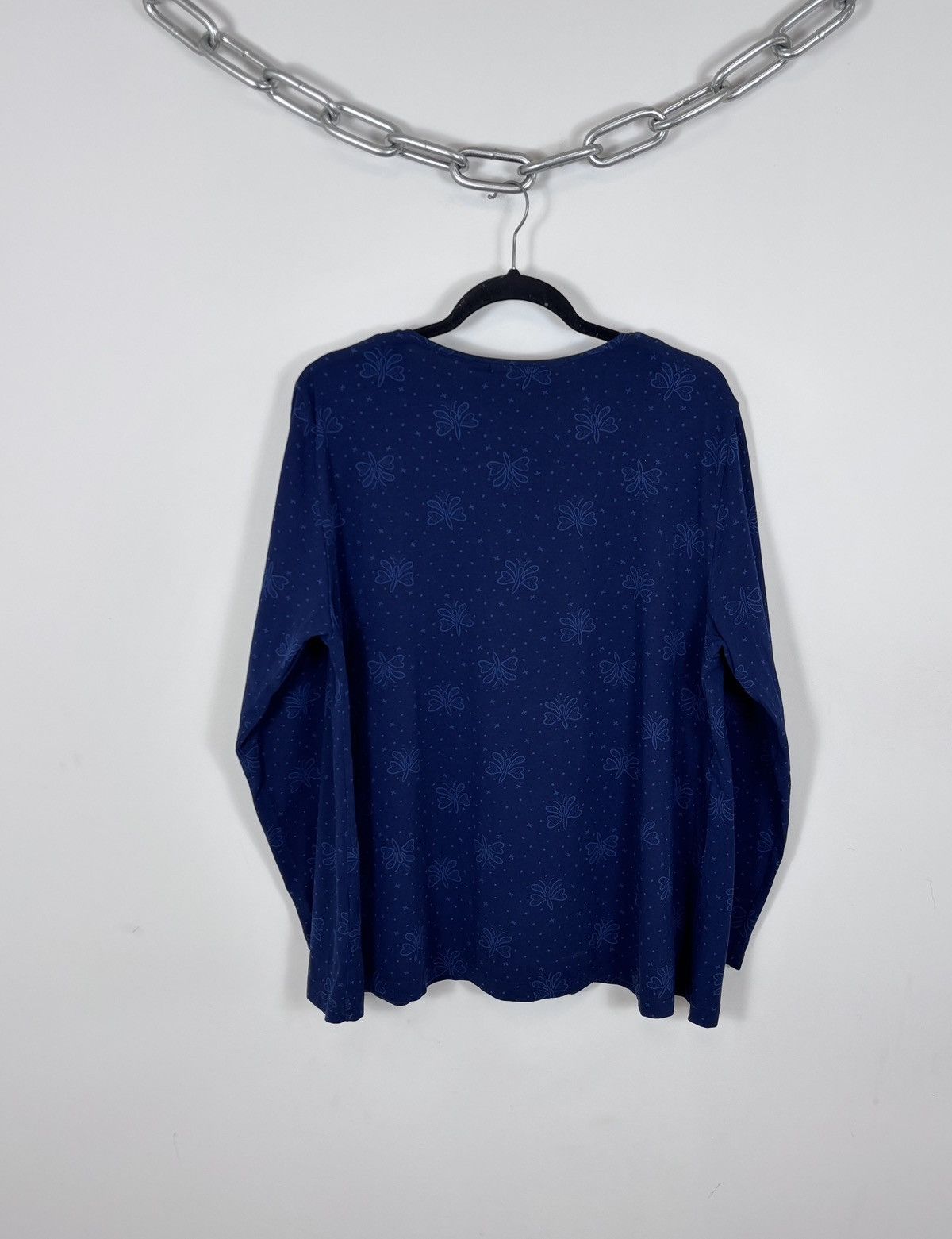 Gudrun Sjoden Gudrun Sjoden Women’s Blue Dotted Butterfly Long Sleeve Tee Size XL / US 12-14 / IT 48-50 - 10 Thumbnail