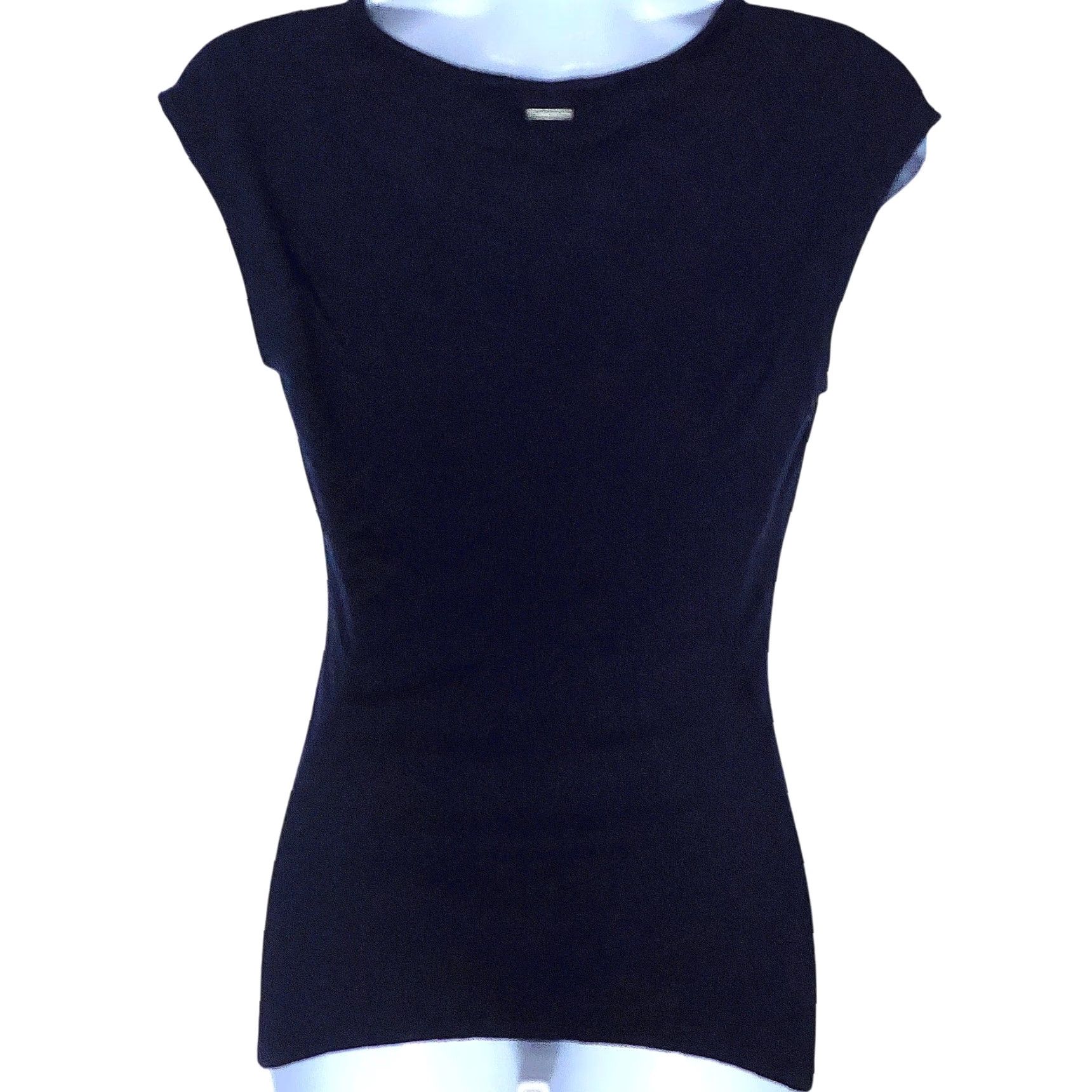 White House Black Market WHBM Cinched Ruched Sleeveless Blouse Shell Top Womens XS V Neck Dressy Career Blouse Size XS / US 0-2 / IT 36-38 - 4 Thumbnail