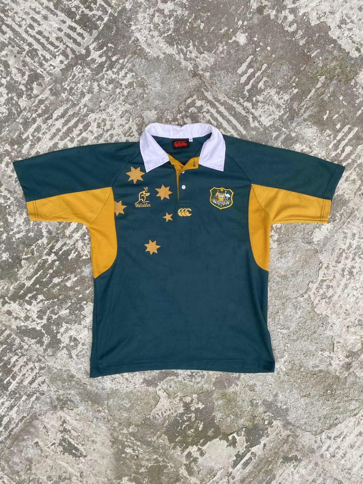Short Sleeve Canterbury Wallabies Jersey Vtg 90's Canterbury