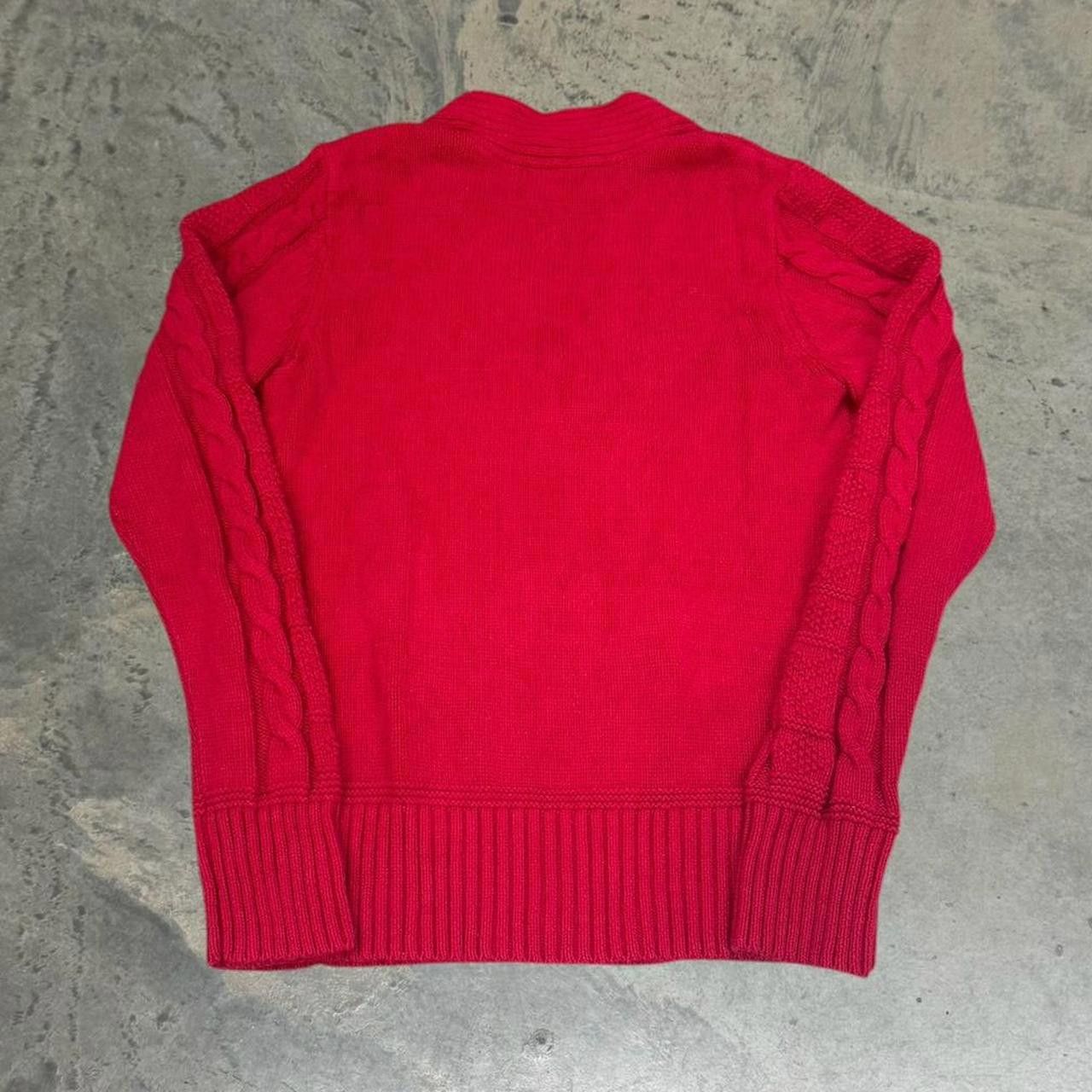Chaps × Vintage Vintage 90s Chaps Denim Cable Knit Sweater Size US M / EU 48-50 / 2 - 4 Thumbnail