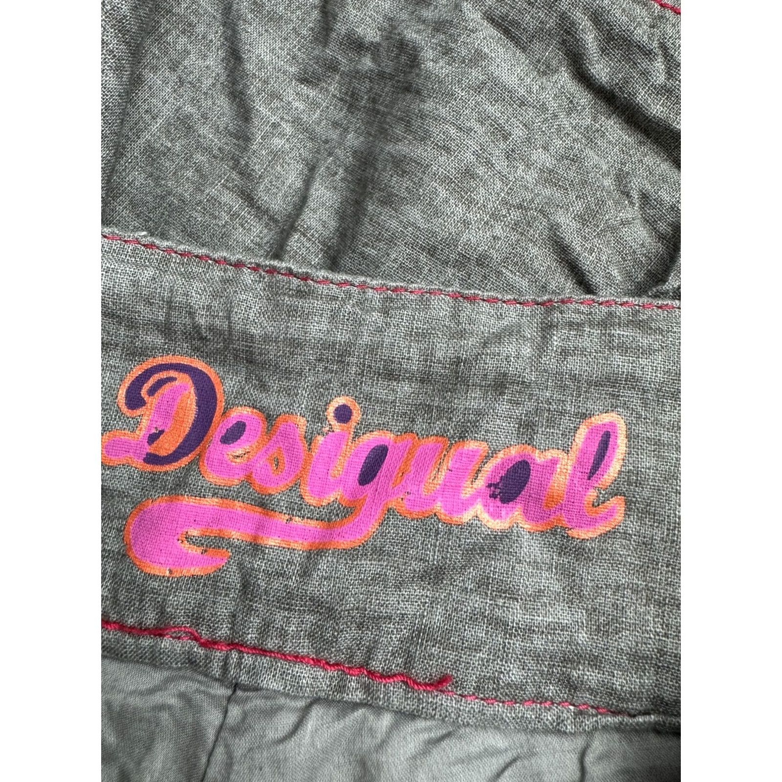 Desigual Desigual Skirt Women's Grey Size 40 Knee Length Cotton Skirt Desigual Shorthand 30F2752 Womens Grey Skirt Size 40 Size 27" / US 4 / IT 40 - 5 Thumbnail