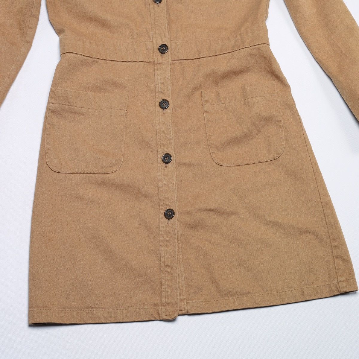 A.P.C. APC Cotton Beige Mid Dress Buttons a.p.c. Size XS / US 0-2 / IT 36-38 - 11 Thumbnail