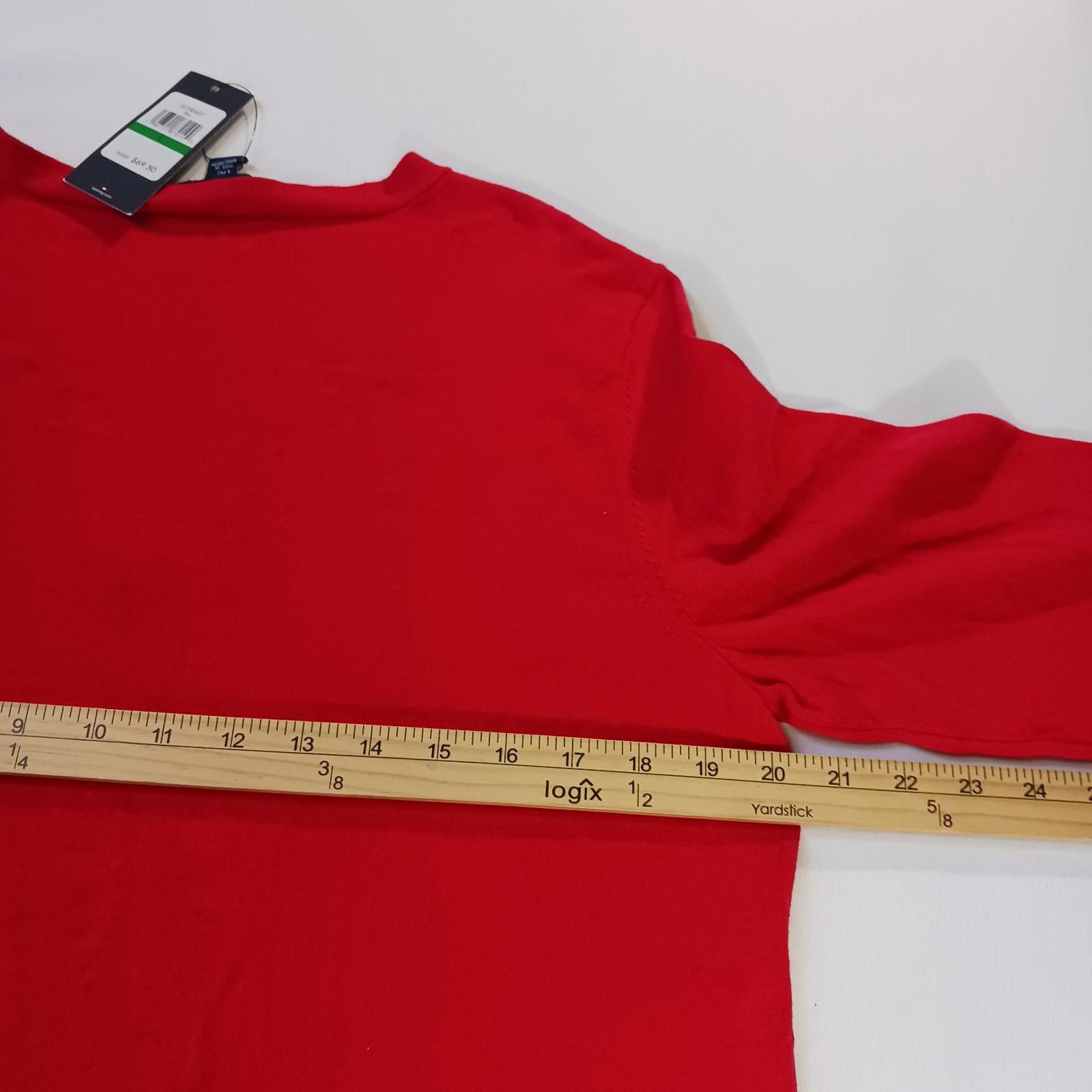 Tommy Hilfiger Tommy Hilfiger J22SD457 Women's Red & White Argyle Sweater L Size L / US 10 / IT 46 - 7 Thumbnail
