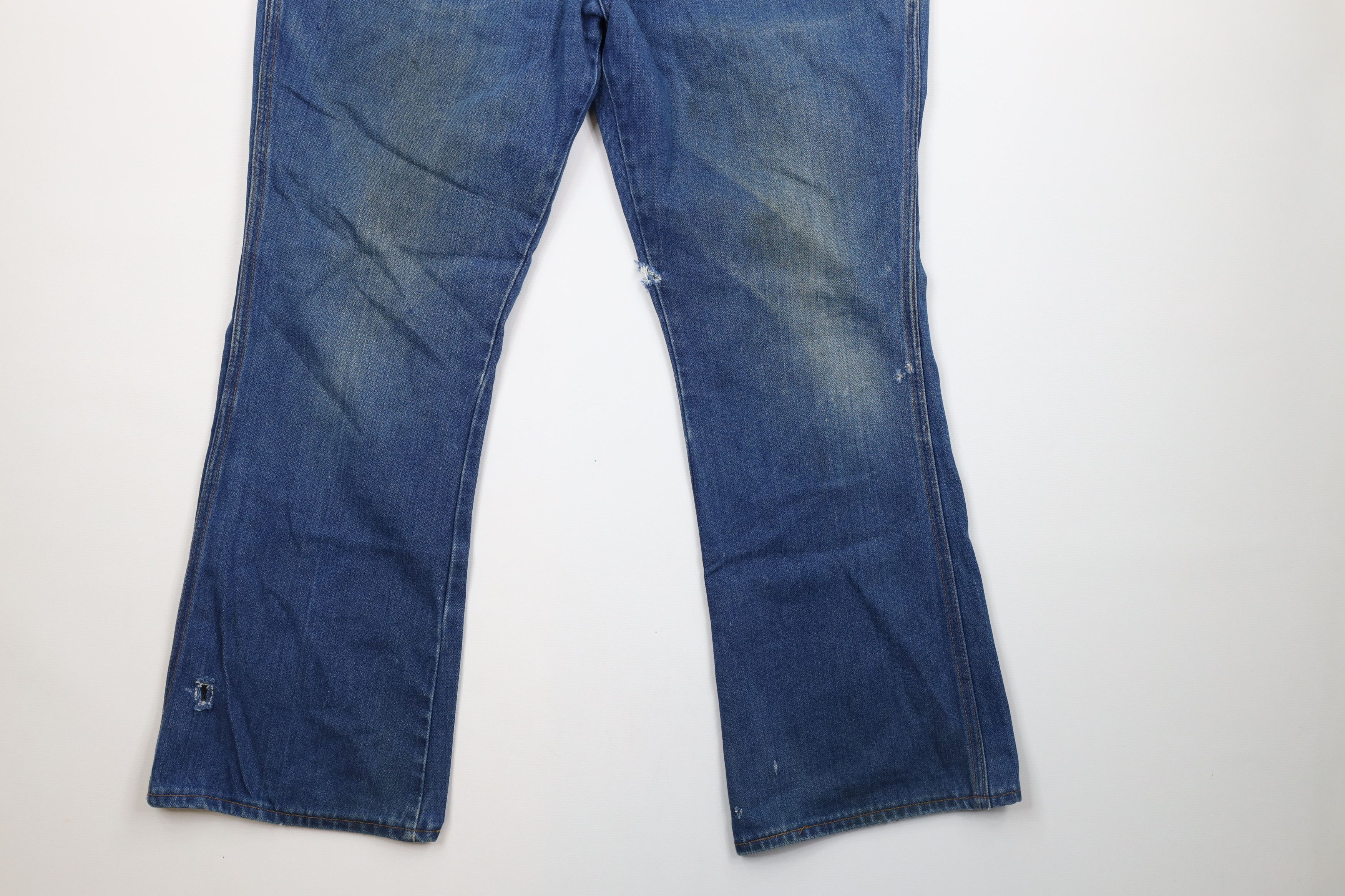 Vintage × Wrangler Vintage 70s Wrangler Wide Leg Bell Bottoms Denim Jeans USA Size US 36 / EU 52 - 4 Thumbnail