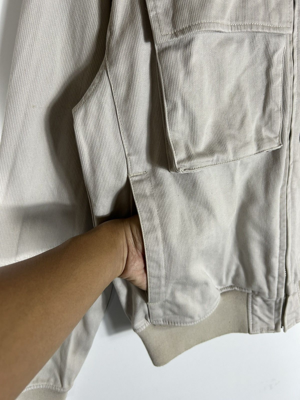 Japanese Brand × Uniqlo × Vintage ⚡️Vintage Uniqlo Canvas Workers Style Zipper Bomber Jacket Size US L / EU 52-54 / 3 - 6 Thumbnail