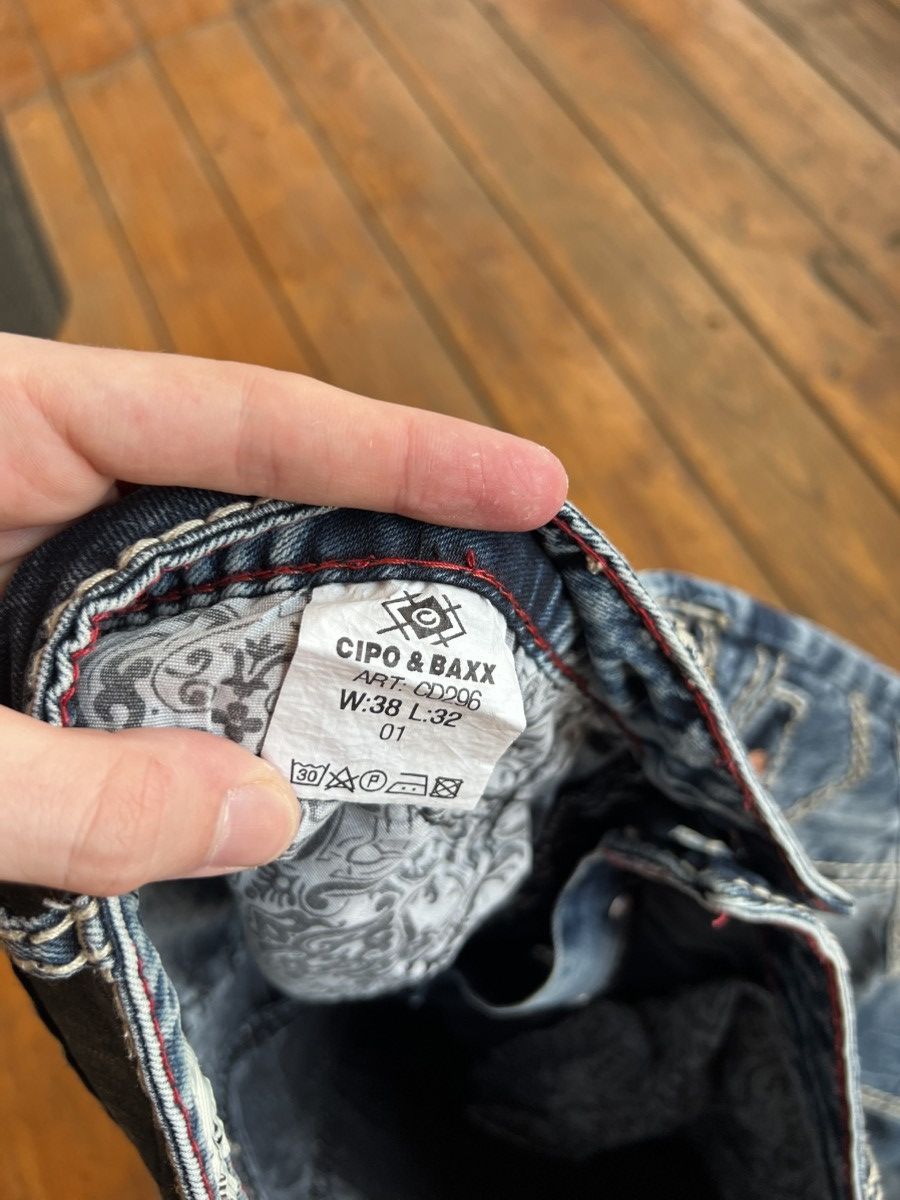 If Six Was Nine AVANT GARDE Y2K DENIM PANTS CIPO & BAXX SLIM FIT DOUBLE KNEE Size US 32 / EU 48 - 12 Thumbnail