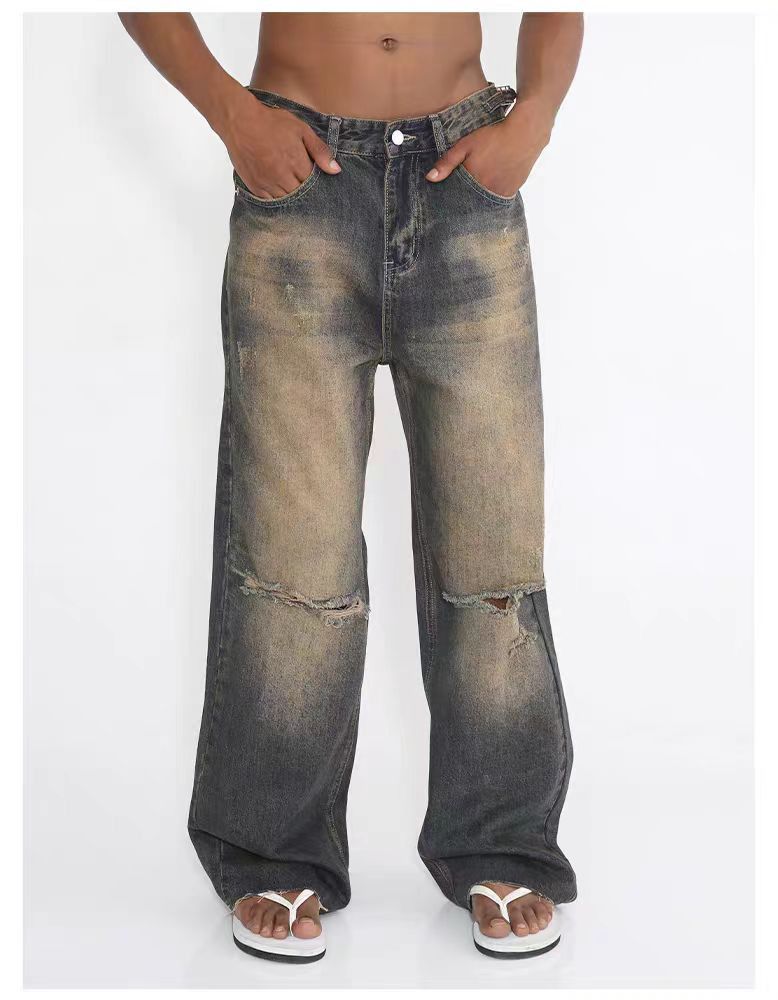 Designer × Vintage ripped grunge flared damaged jeans Size US 32 / EU 48 - 2 Thumbnail