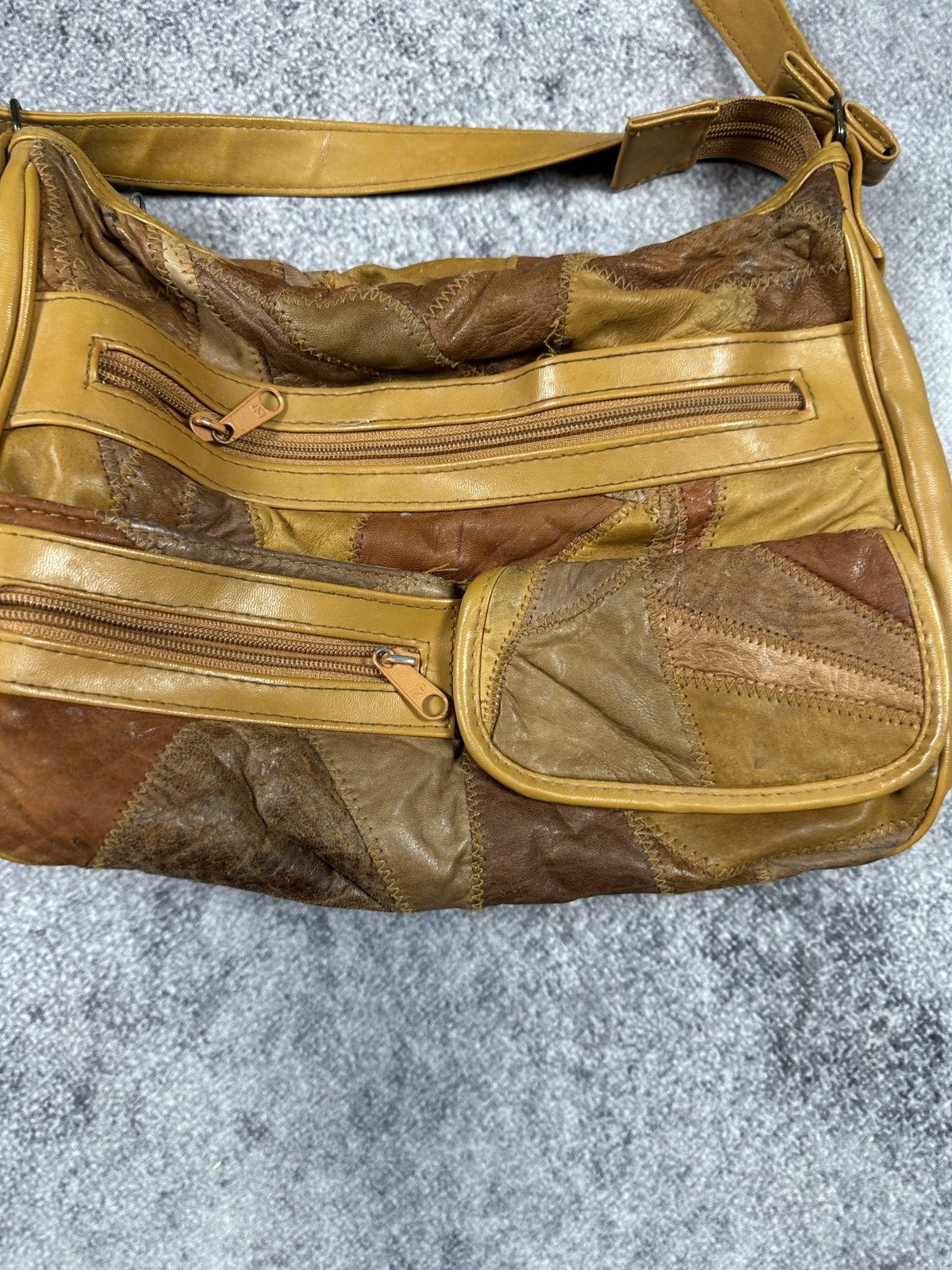 Leather Y2K Vintage Bag Leather Crossbody Streewtear Rare Casual USA Size ONE SIZE - 2 Thumbnail