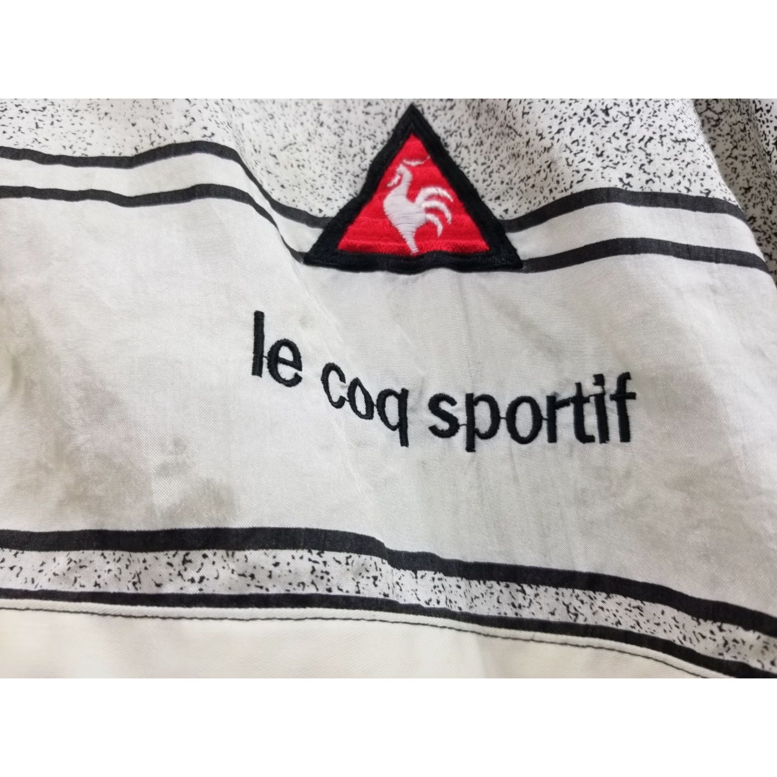 Le Coq Sportif VINTAGE Le Coq Sportif Track Windbreaker Jacket XXL Black Beige Full Zip Mens 80s Size US XXL / EU 58 / 5 - 3 Thumbnail