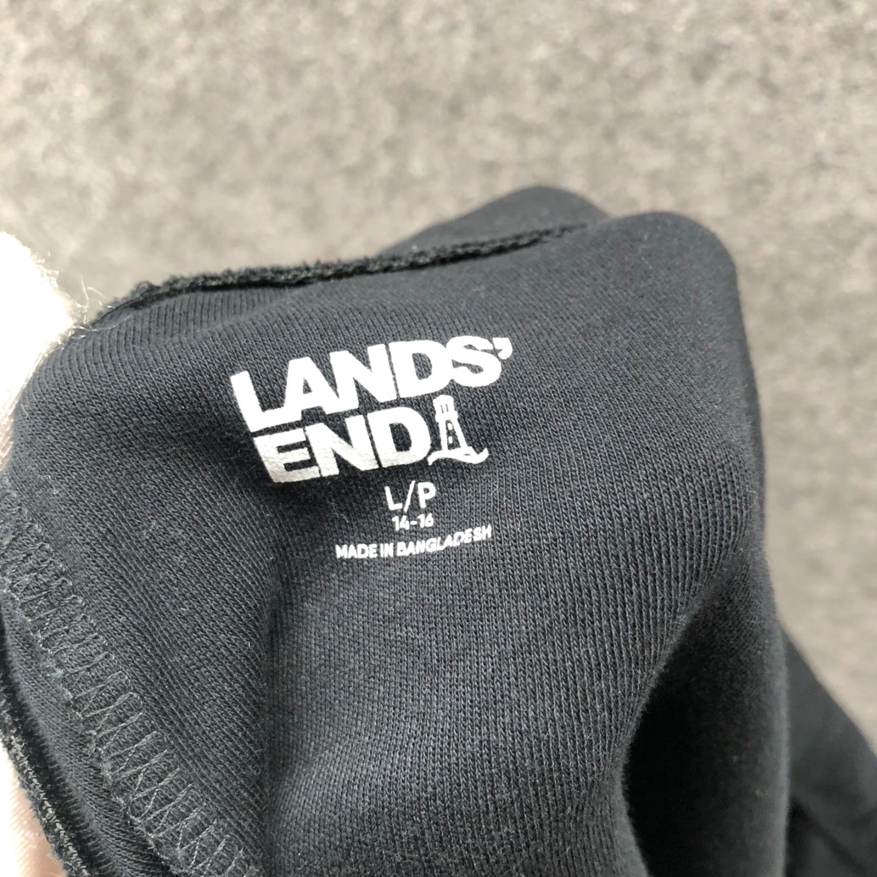 Lands' End Lands' End Sport Knit Short Womens LP Black Pull On Lounge Cotton Lightweight Pants? Size 36" / US 14 / IT 50 - 7 Thumbnail