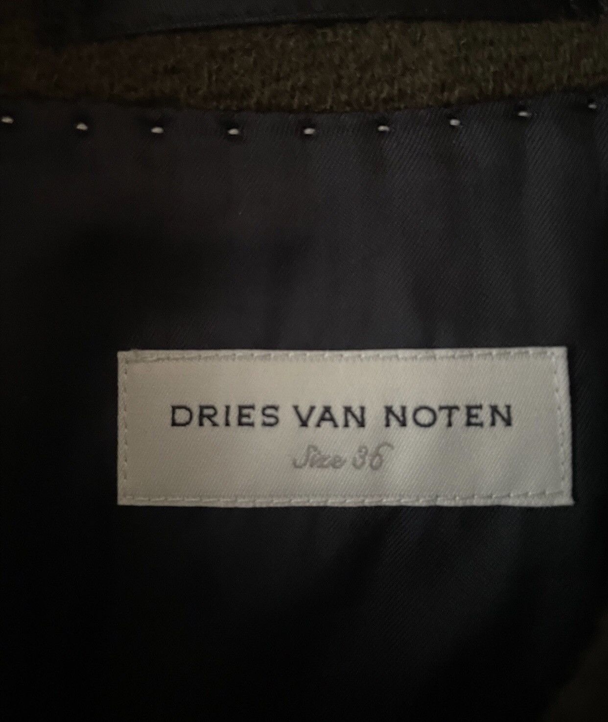 Dries Van Noten Dries van noten Olive green double-breasted woolen jacket Size US S / EU 44-46 / 1 - 3 Thumbnail
