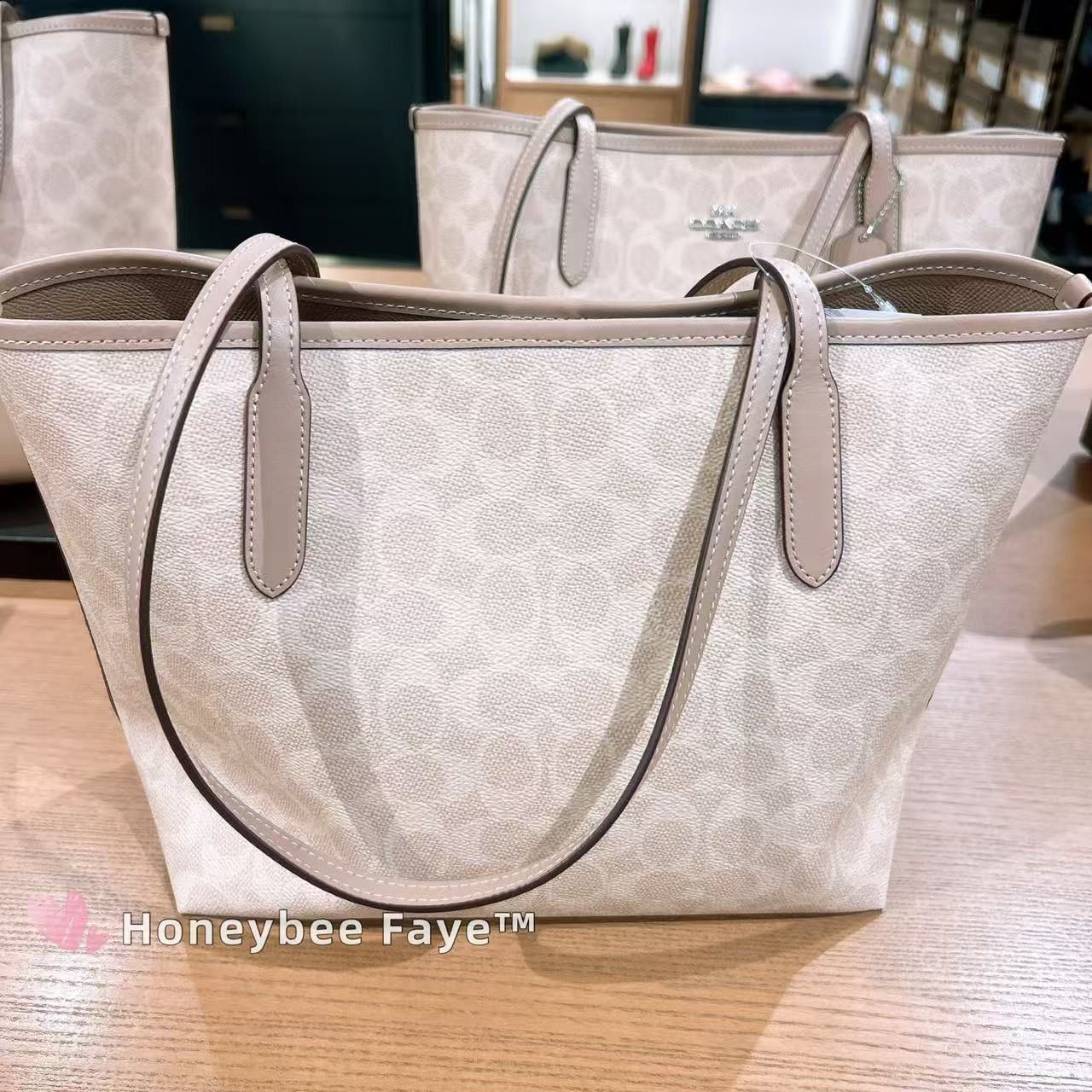 Coach Medium City Tote Bag In Signature Canvas CDX82 Size ONE SIZE - 3 Thumbnail