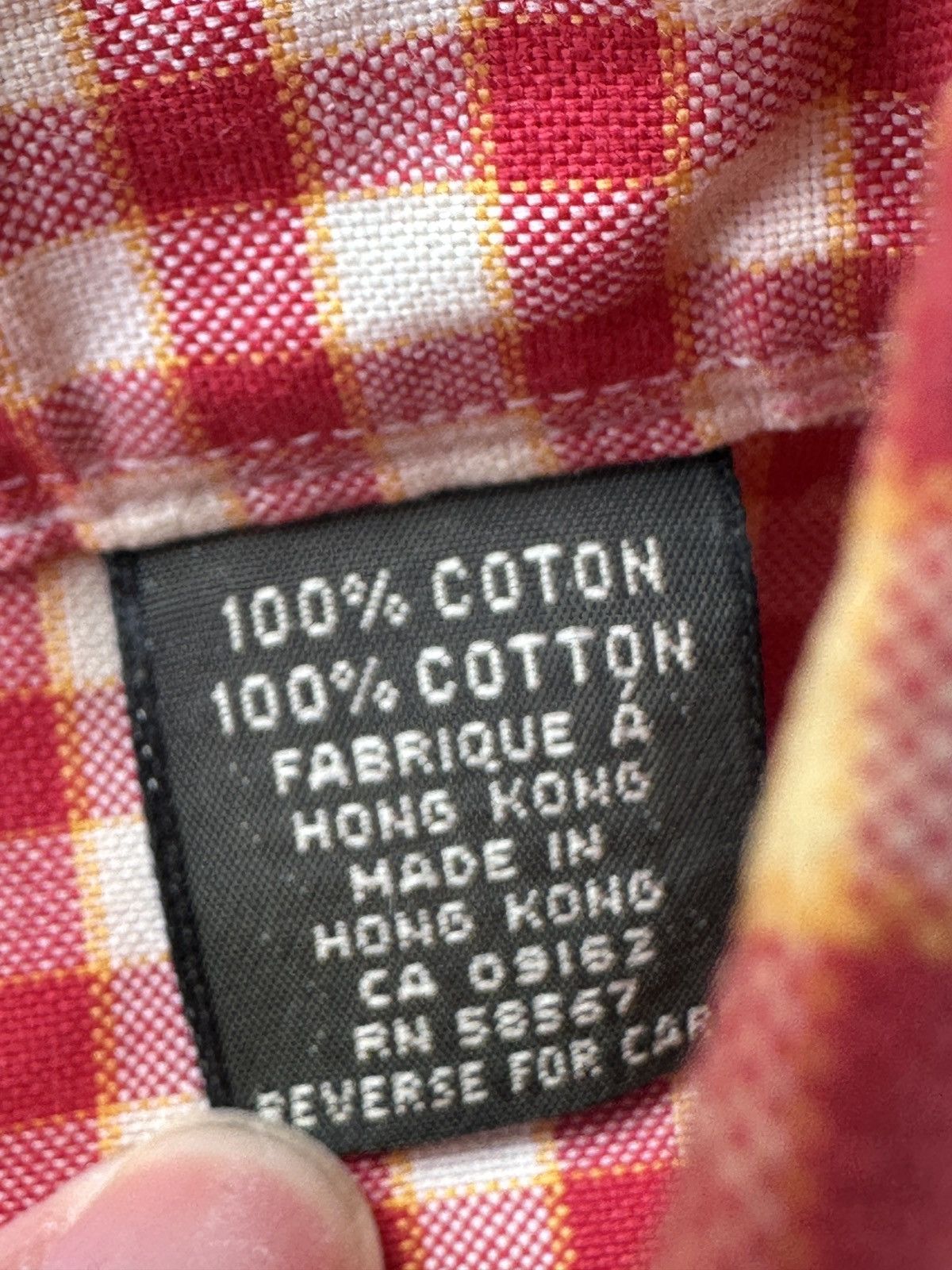 Calvin Klein Gingham checkered Oxford Button up shirt flannel plaid Size US M / EU 48-50 / 2 - 6 Thumbnail