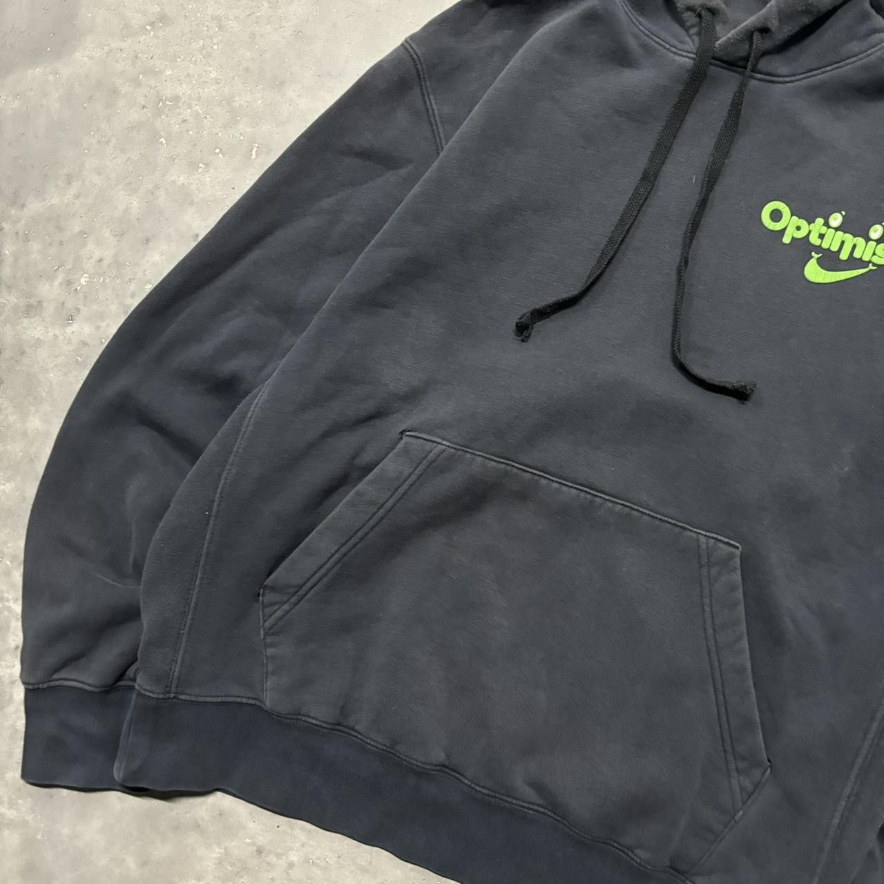 Nike × Vintage Vintage Y2K/2000s Black Nike Optimist Essential Hoodie! Size US M / EU 48-50 / 2 - 3 Thumbnail