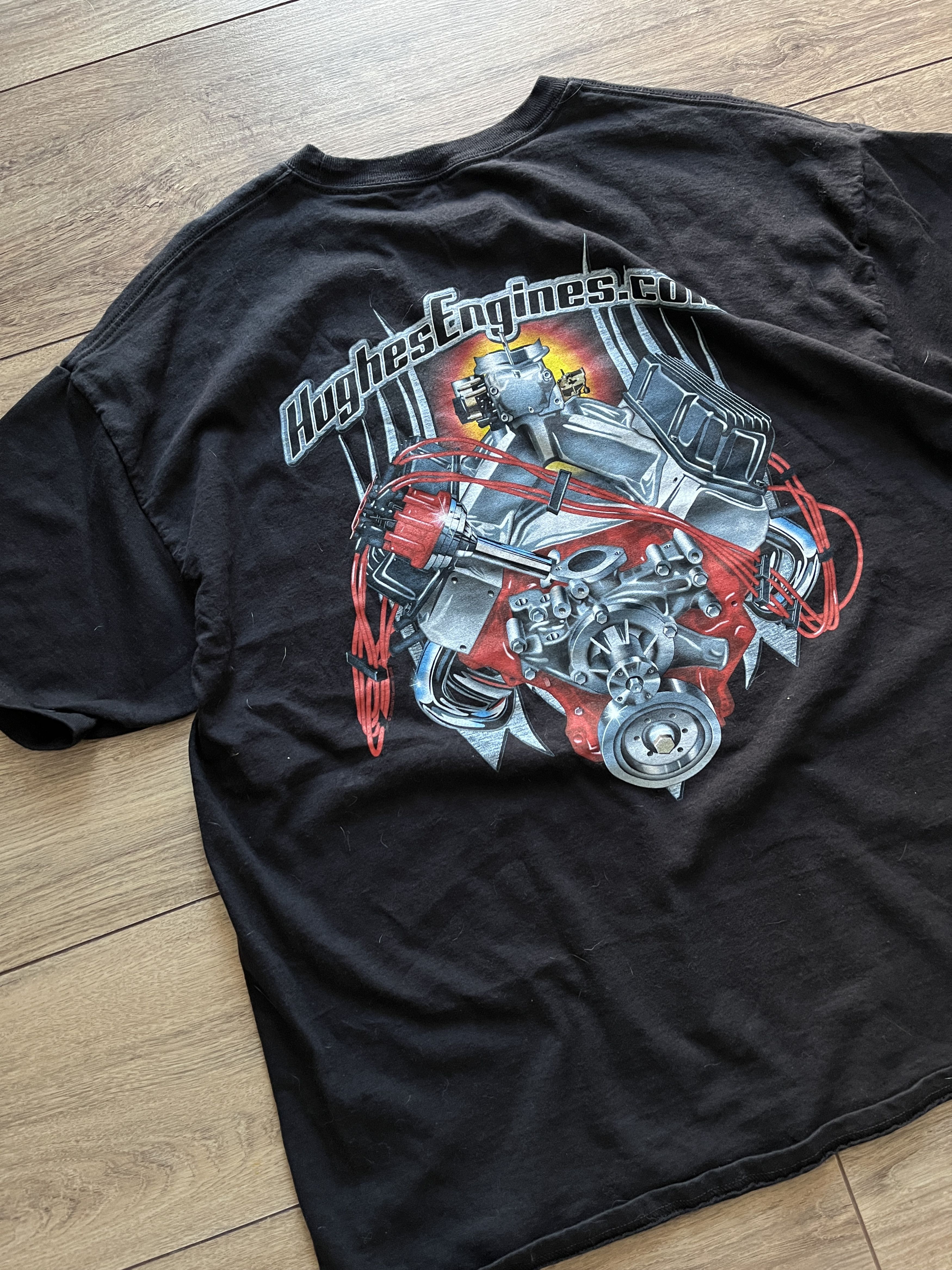 Vintage Huges Engine Muscle Car print tshirt USA Size US L / EU 52-54 / 3 - 5 Thumbnail