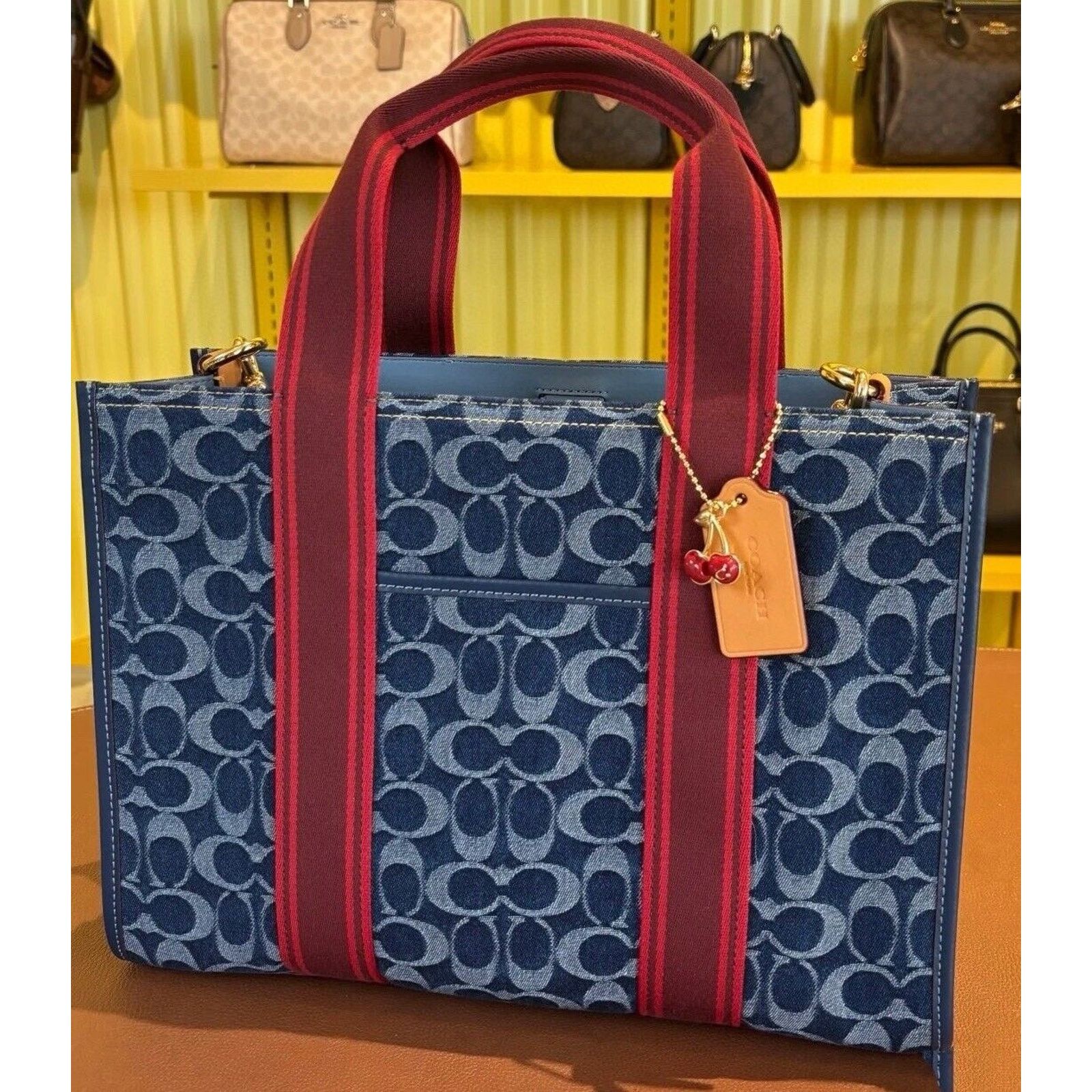 Coach NWT Limited COACH Smith Tote Bag In Signature Denim Size ONE SIZE - 1 Thumbnail