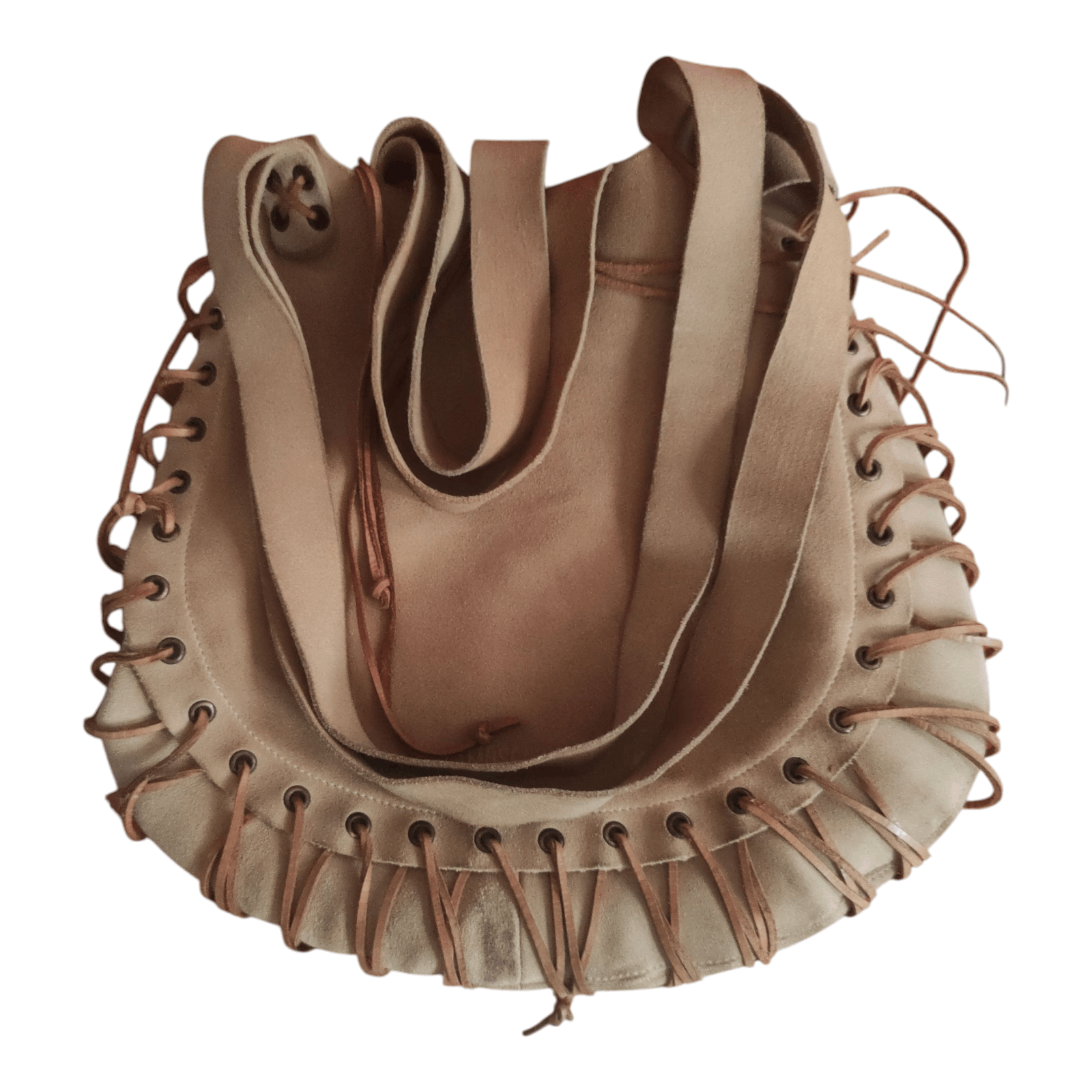 Moschino Moschino Jeans Suede Leather Fringe Hobo Tan Shoulder Bag Size ONE SIZE - 1 Thumbnail