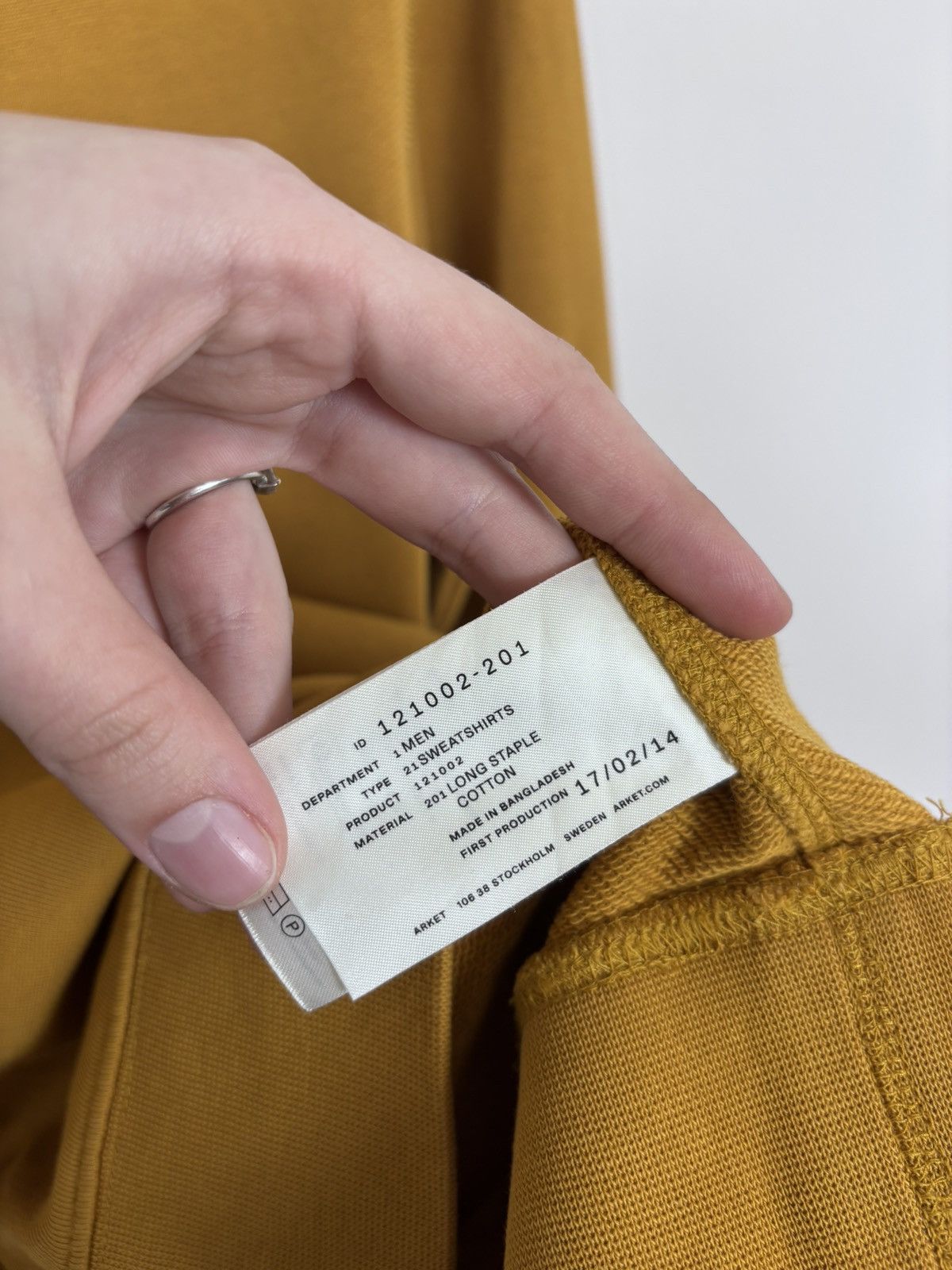Arket Arket Men’s Mustard Orange 2014 Sweatshirt Crewneck Size US S / EU 44-46 / 1 - 14 Thumbnail