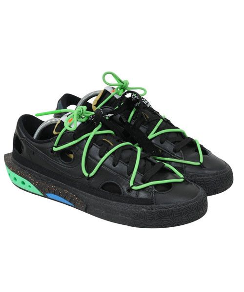Nike × Off-White Blazer Low Top Black Electro Lime Size US 10 / EU 43 - 1 Thumbnail