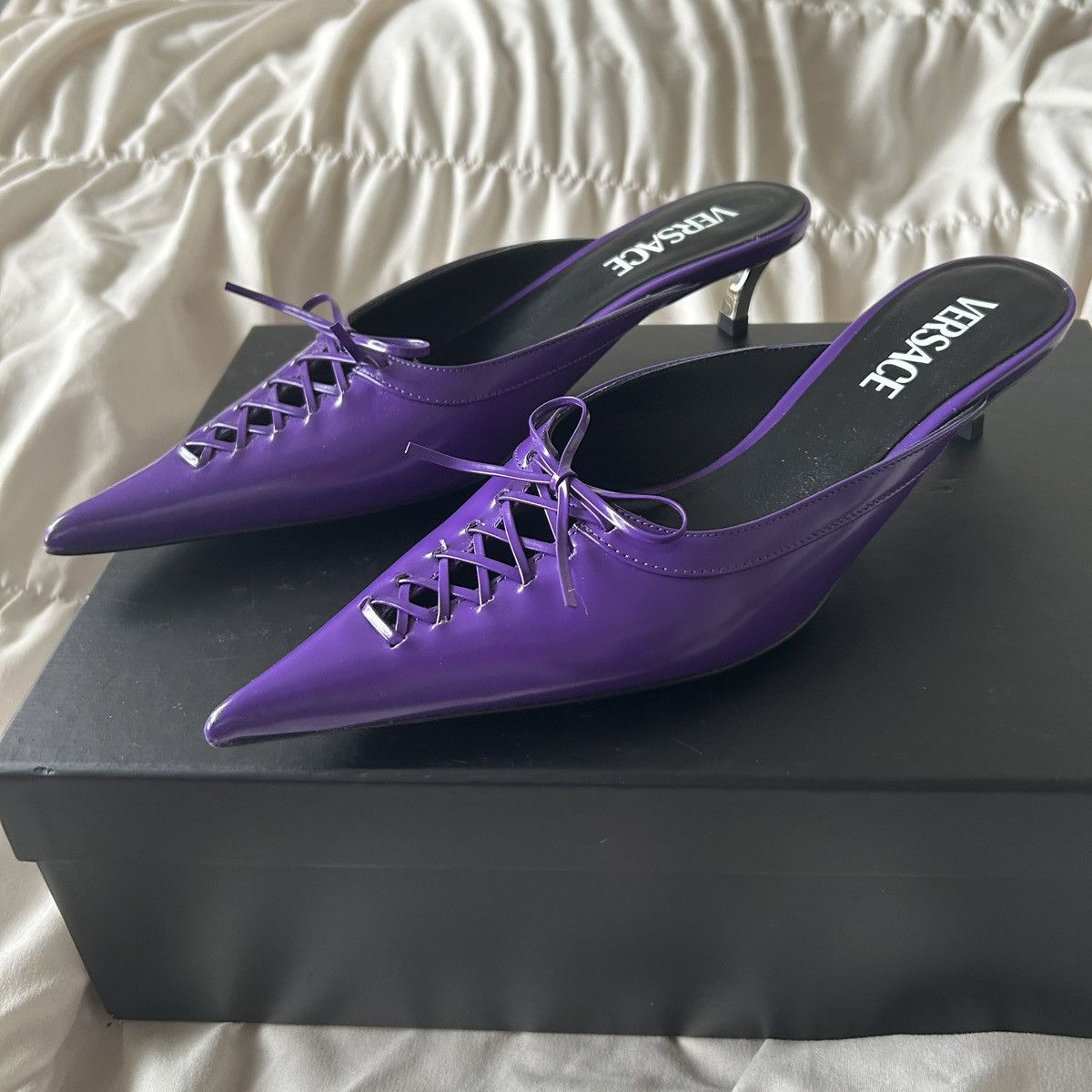 Versace Versace Runaway Pin-Point 50mm Mules Size US 6 / IT 36 - 3 Thumbnail