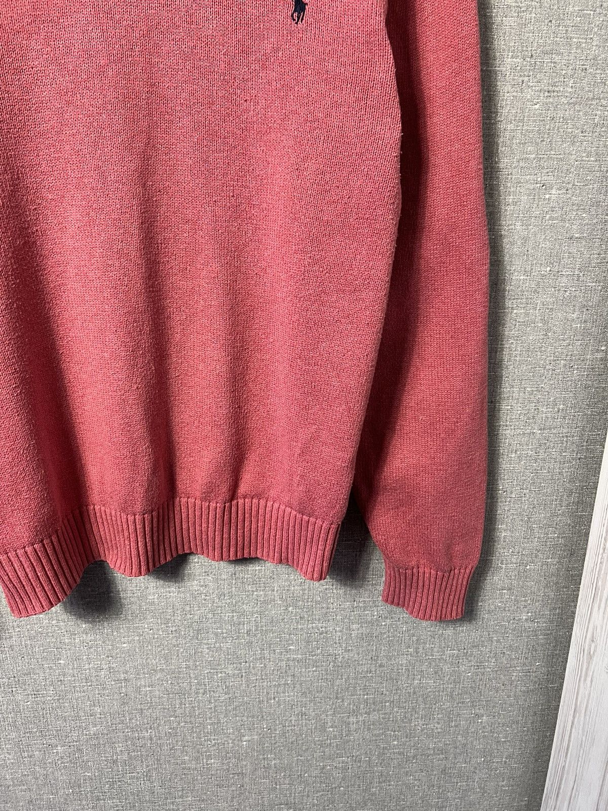Polo Ralph Lauren × Vintage Polo Ralph Lauren Crewneck Knitted Pink Sweater Pony Size US XL / EU 56 / 4 - 5 Thumbnail