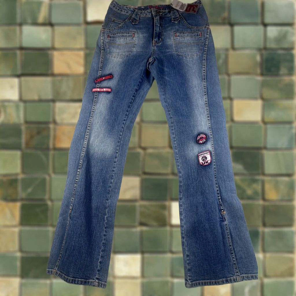 Pepe Jeans Pepe Jeans Carly Jeans Womens 31 Blue Medium Wash Low Rise Straight Ankle Zip Jeans Size 24" / US 00 / IT 34 - 1 Thumbnail