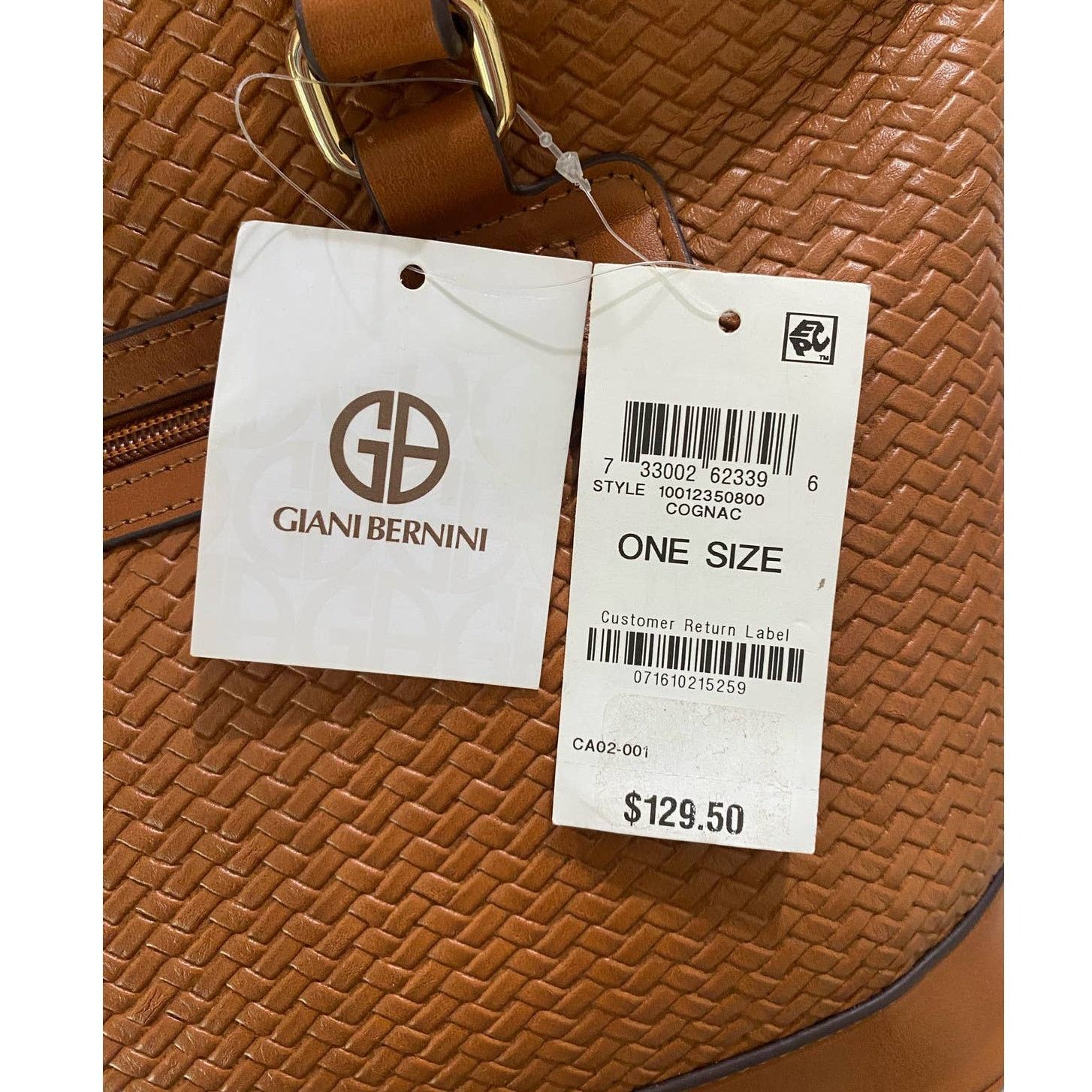 Other NWT GIANI BERNINI Medium Woven Tote Cognac Size ONE SIZE - 6 Thumbnail