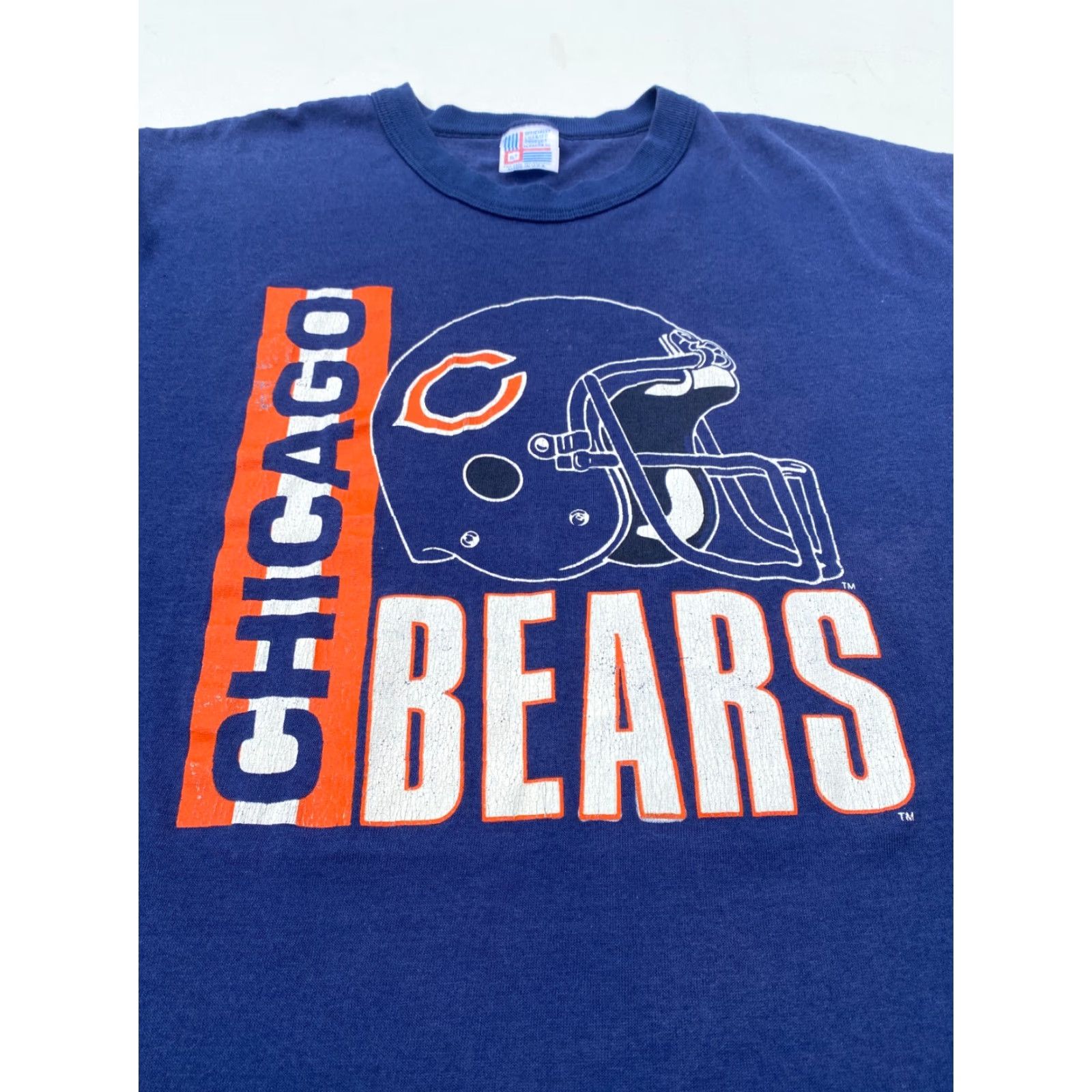 Vintage VINTAGE Chicago Bears T-Shirt by Garan Inc. Sz XLT Mens Blue 1975 70s Sports Graphic Print Size US XL / EU 56 / 4 - 3 Thumbnail