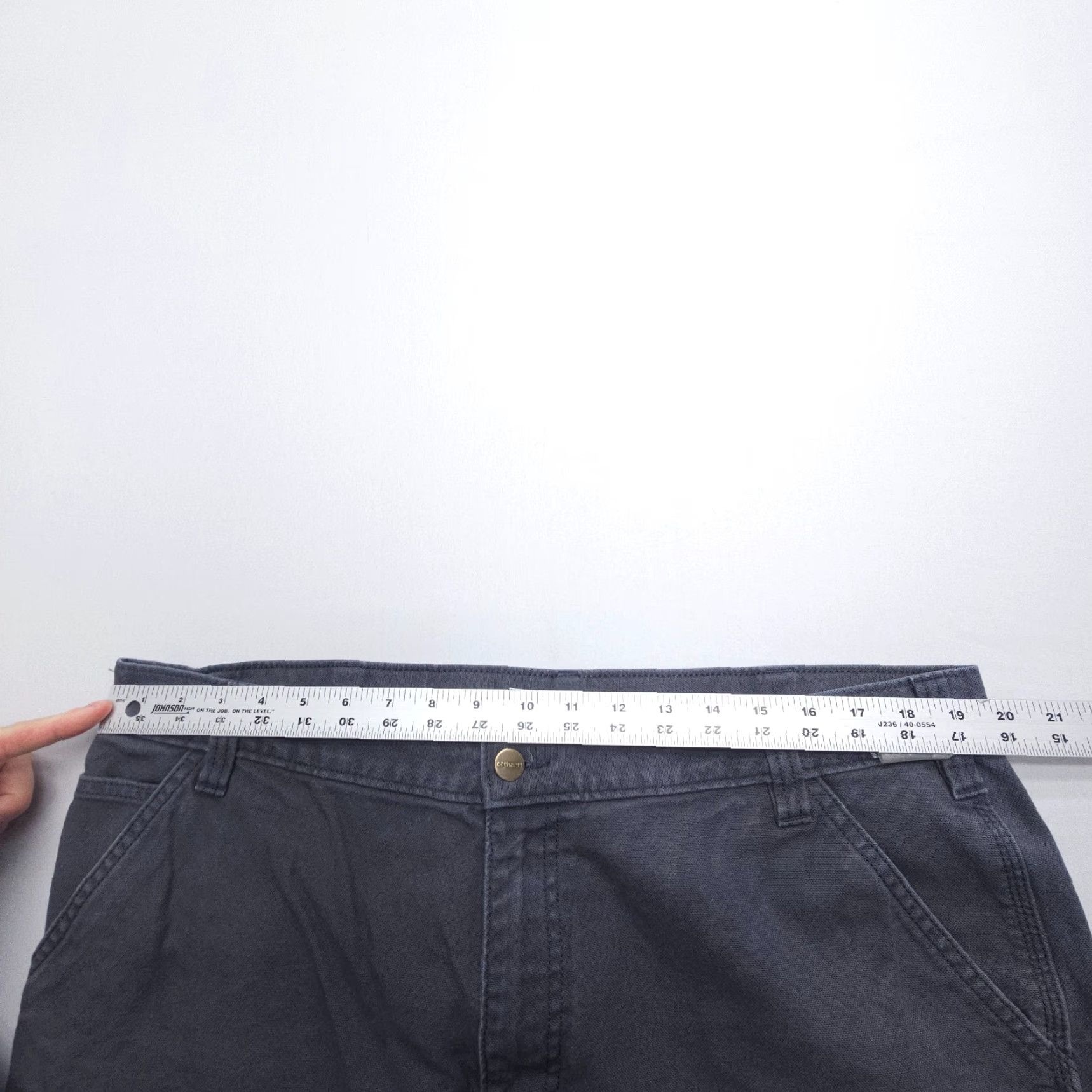 Carhartt Carhartt Rugged Flex Relaxed Canvas Double Knee Work Pants Mens 40 x 30 Inseam 30 Gray Flat Front 5-Pocket Logo Comfort Pockets Stretch Carpenter Size US 40 / EU 56 - 6 Thumbnail