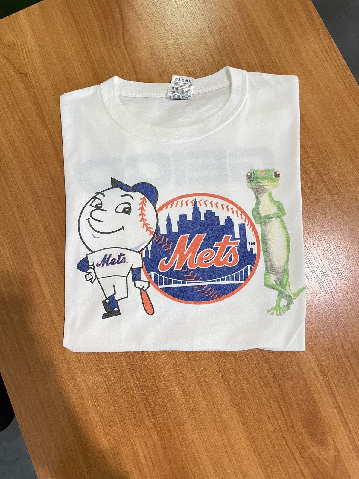 MLB New York Mets Mr. Met Geico Gecko Promo T Shirt XL Size US XL / EU 56 / 4 - 1 Thumbnail