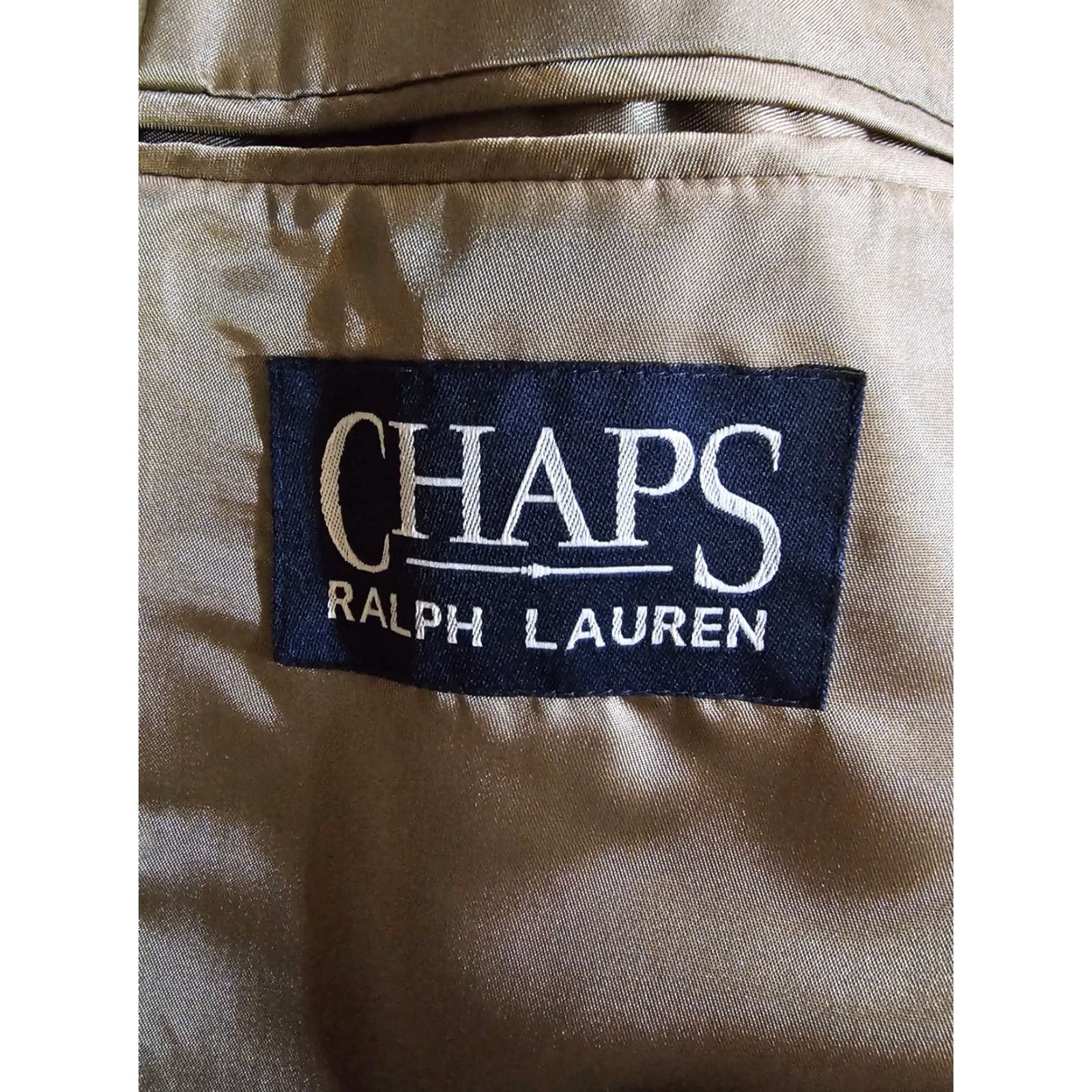 Chaps Chaps By Ralph Lauren Tan Corduroy Blazer Lined Sport Coat Jacket Mens Size 44 Long Size 44R - 7 Thumbnail