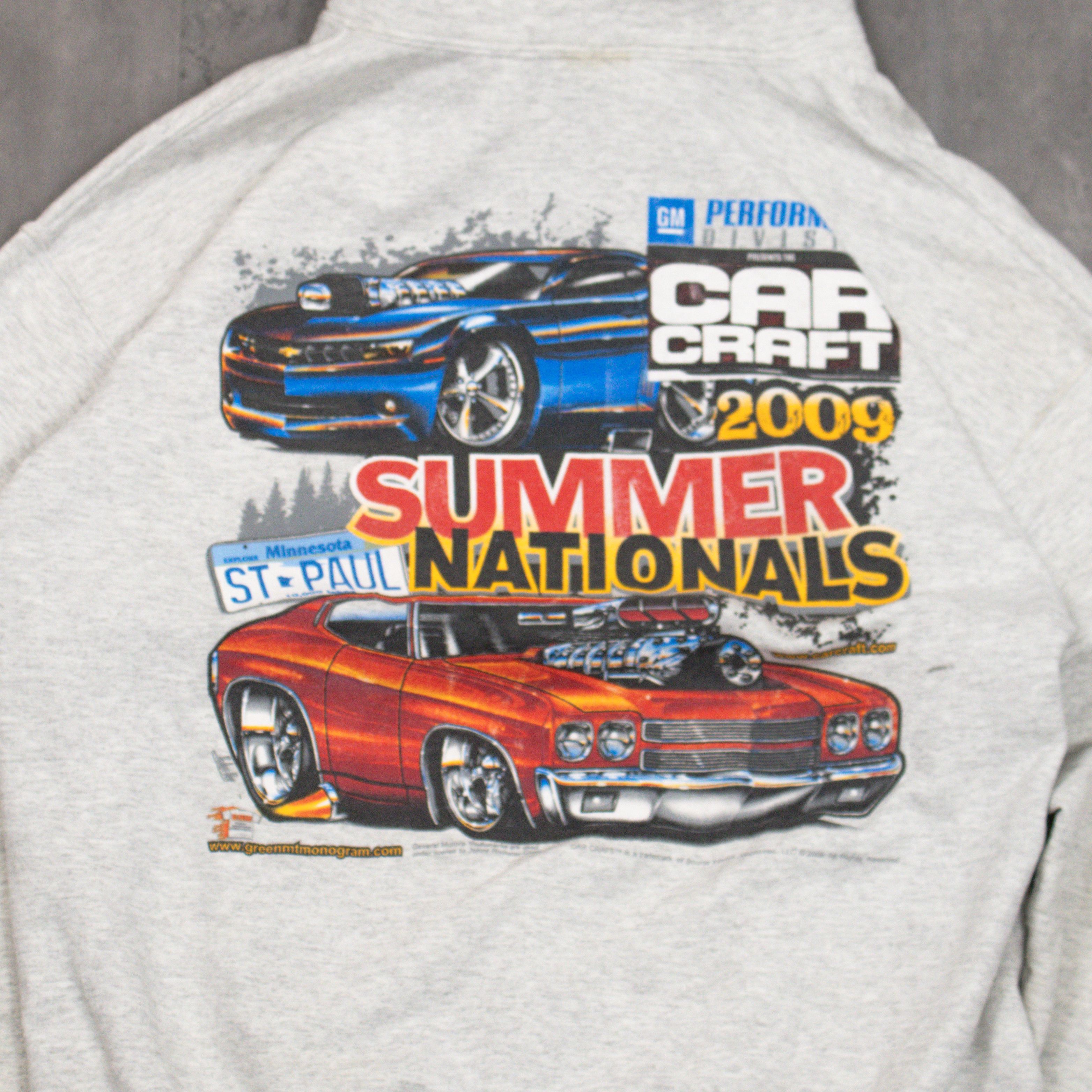 Vintage Vintage VTG Y2K 2009 00's Gildan Car Craft Flame Boxy Hoodie Size US L / EU 52-54 / 3 - 11 Thumbnail