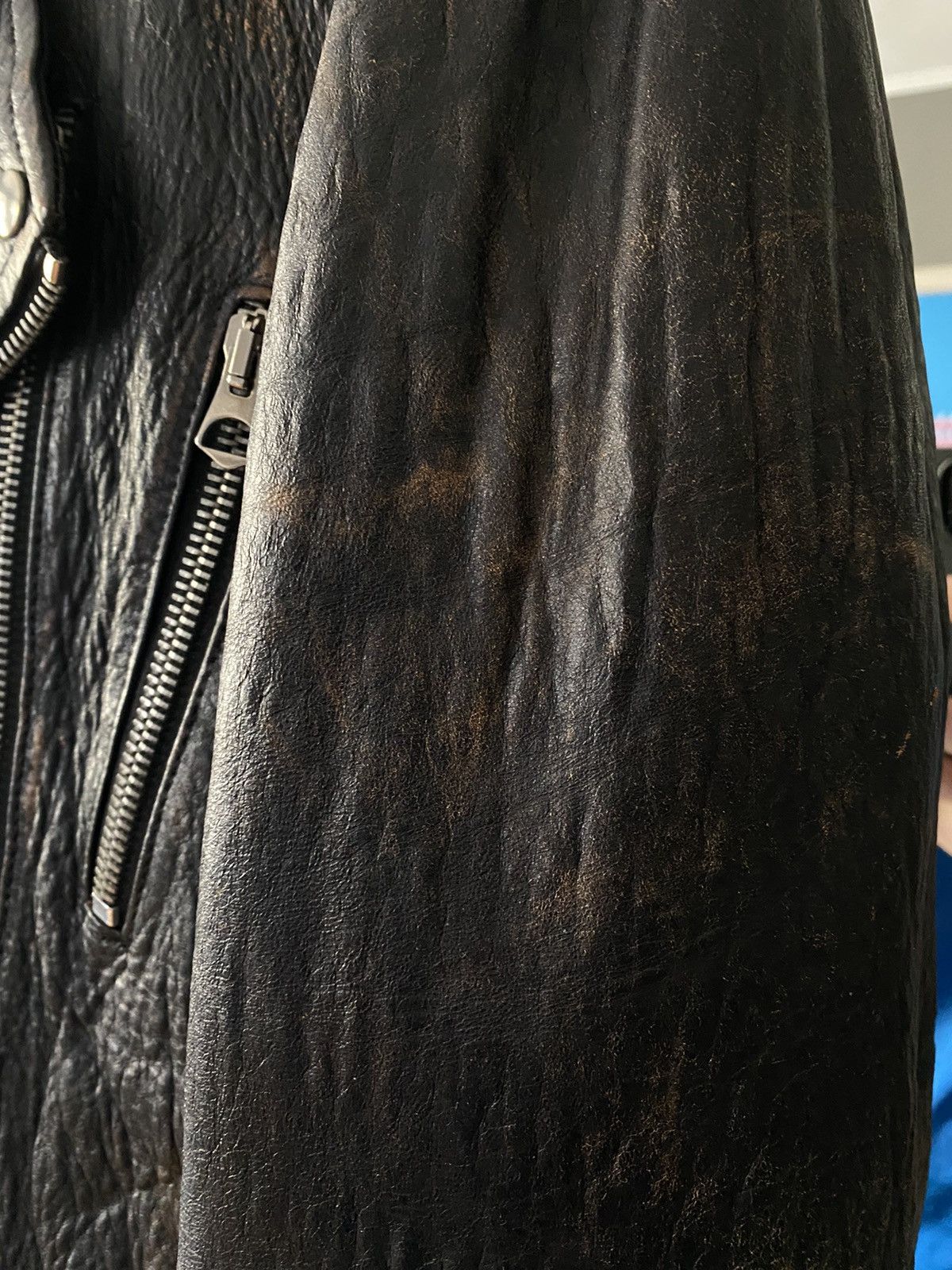 Designer × Vintage Vintage Real Leather Jacket Biker Jacket Size US M / EU 48-50 / 2 - 17 Thumbnail