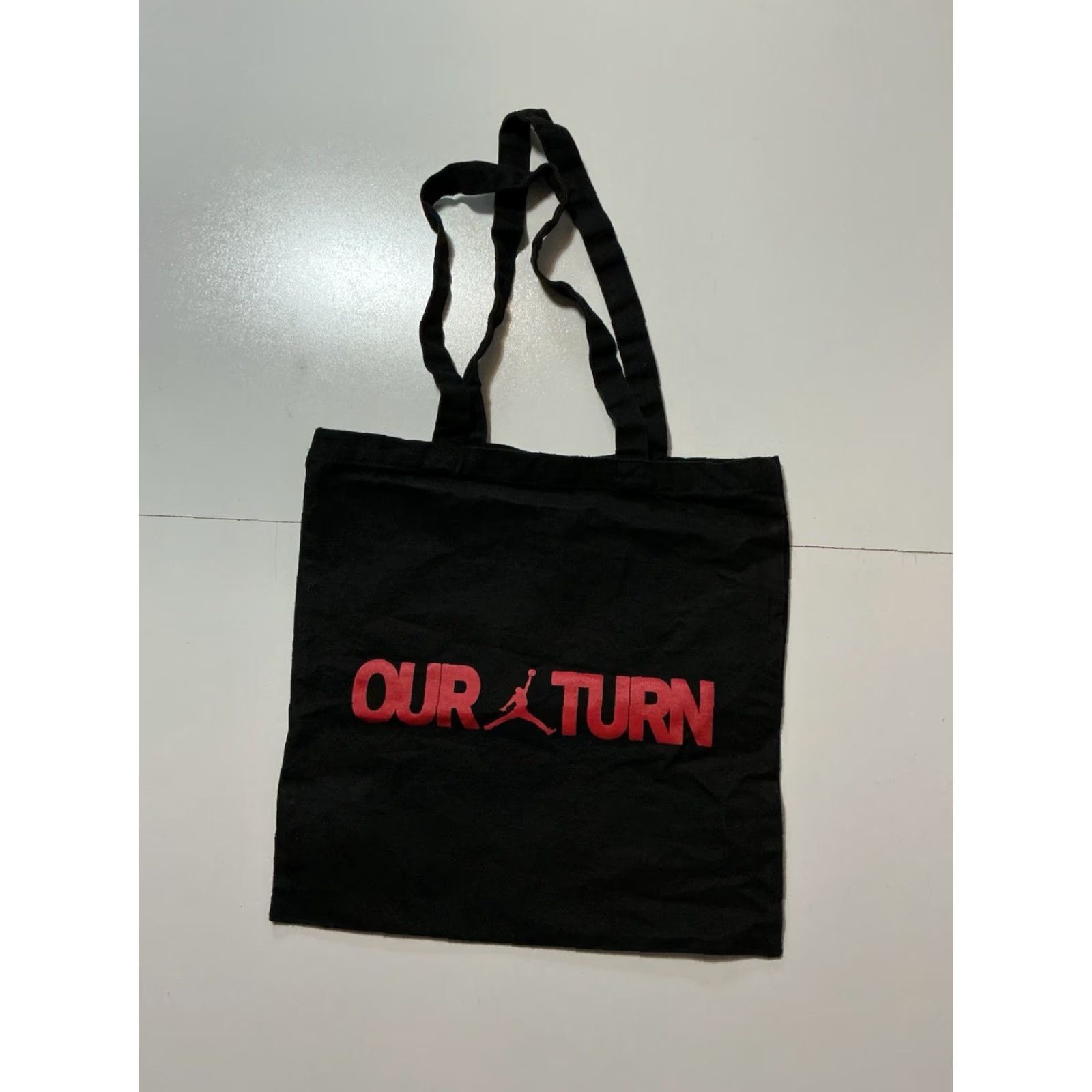 Jordan Brand VINTAGE Air Jordan The One Finals Paris 75018 Our Turn 1 On 1 Tournament Black Canvas Tote Bag Tote Men Black Paris 15x15 Mens Size ONE SIZE - 2 Thumbnail