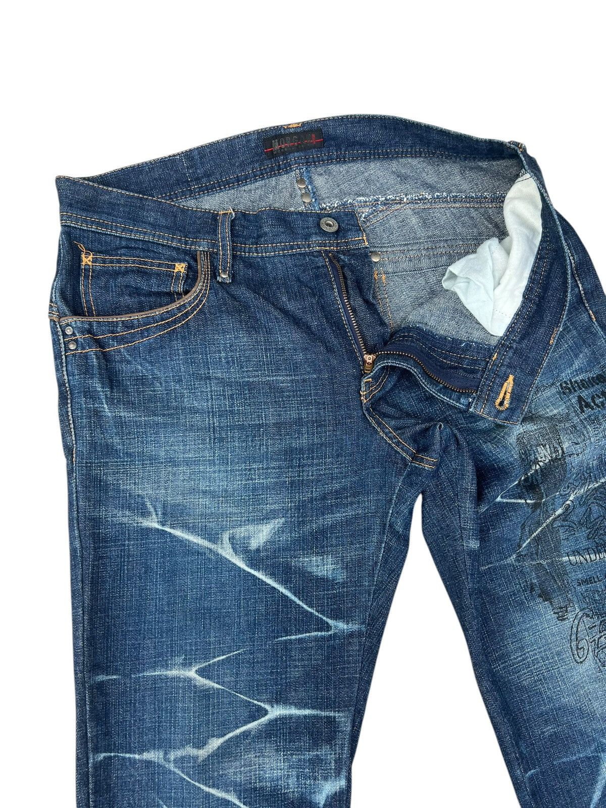 Morgan Homme RARE Morgan Homme Japan Distressed Denim Flare Jeans Size US 31 - 6 Thumbnail