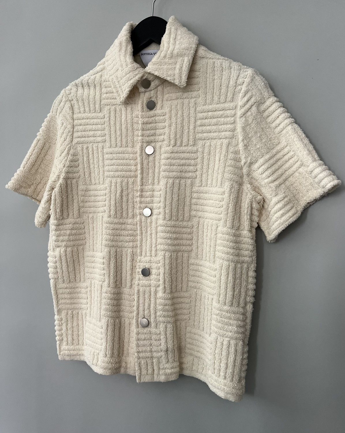 Bottega Veneta Bottega Veneta Cream Intreccio Terry Shirt Size US S / EU 44-46 / 1 - 5 Thumbnail