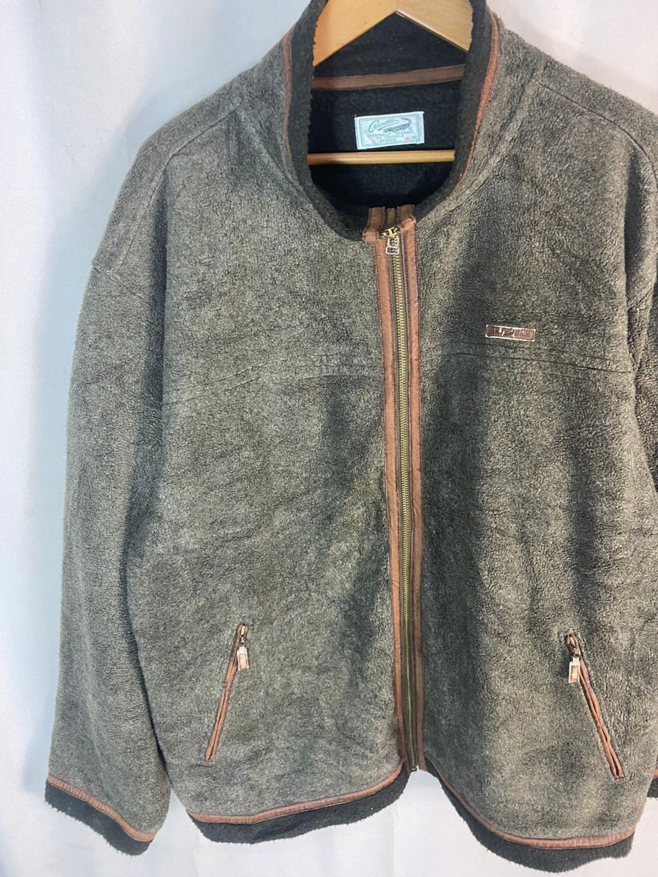 Japanese Brand × Vintage Vintage crocodile fleece zipper jacket Size US L / EU 52-54 / 3 - 2 Thumbnail