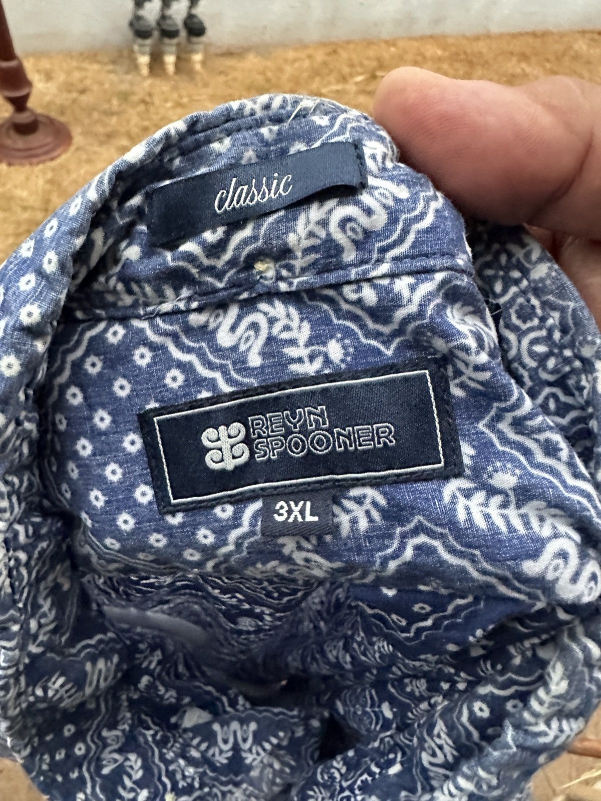 Reyn Spooner PreOwned Reyn Spooner Blue Hawaiian Print Men's 3XL Size US XXL / EU 58 / 5 - 4 Thumbnail