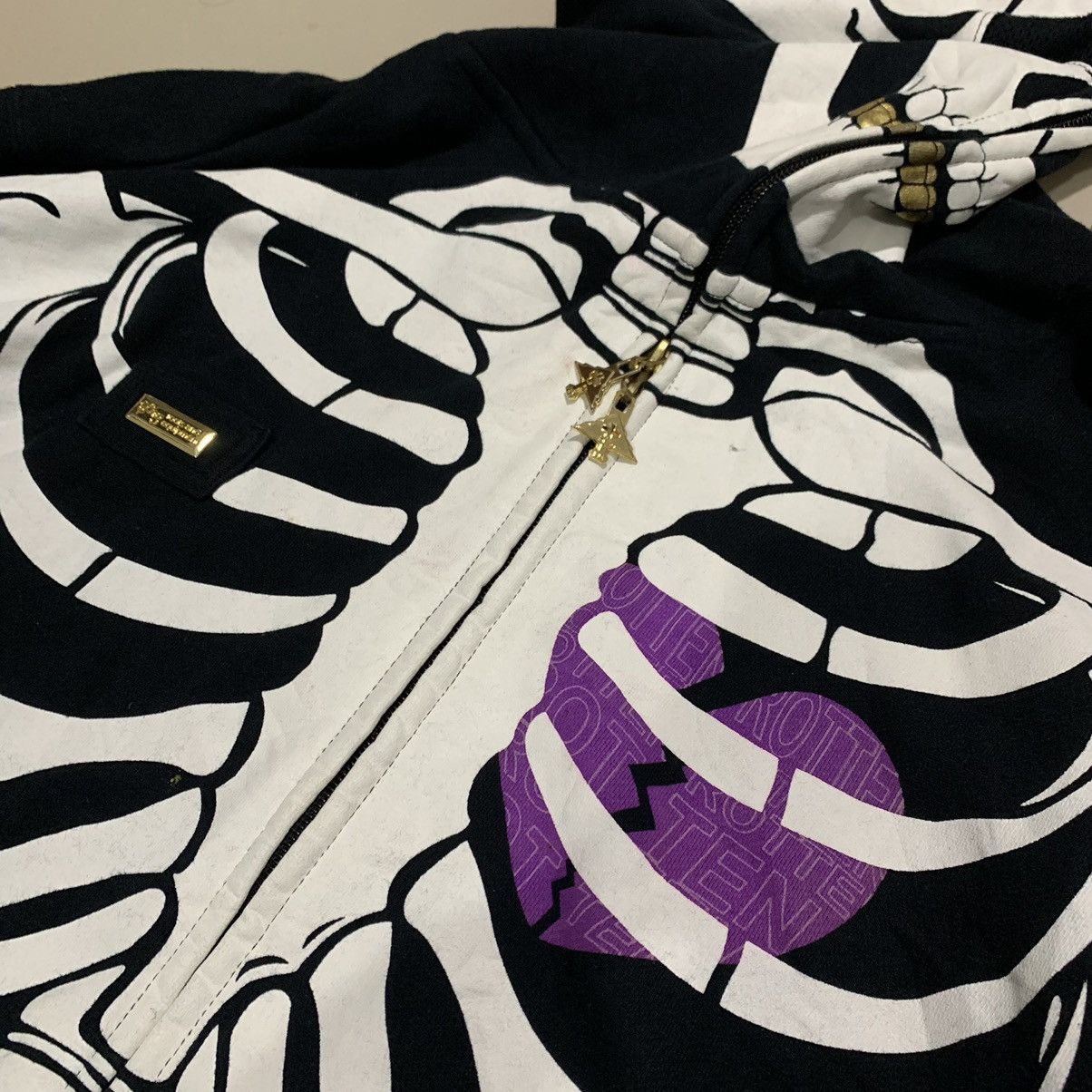 LRG × Vintage Rare LRG Dead Serious Skeleton Ziphoodie Glow In The Dark Size US XL / EU 56 / 4 - 6 Thumbnail