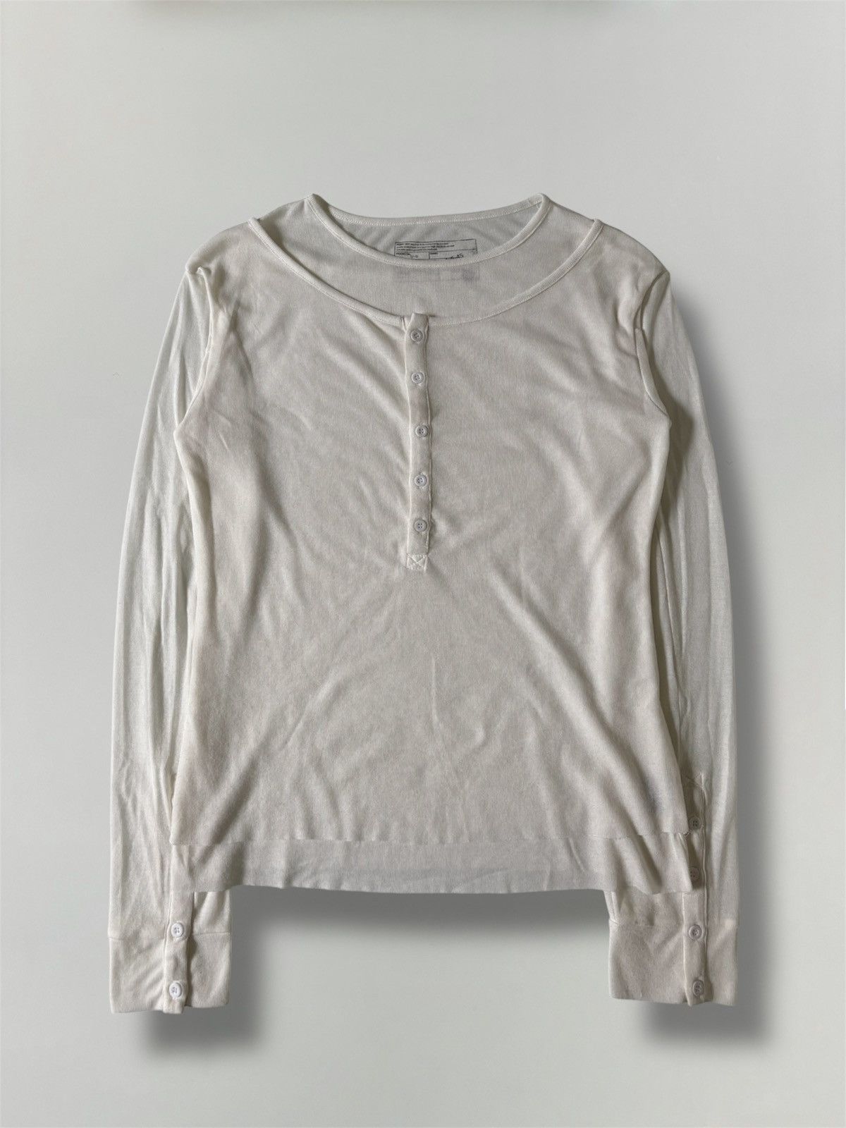 Tシャツ・カットソー NO/FAITH STUDIOS DOUBLE LAYERED BUTTON ORGANIC COTTON DOUBLE-LAYERED BUTTON ORGANIC COTTON SHIRT BLACK – NO/FAITH