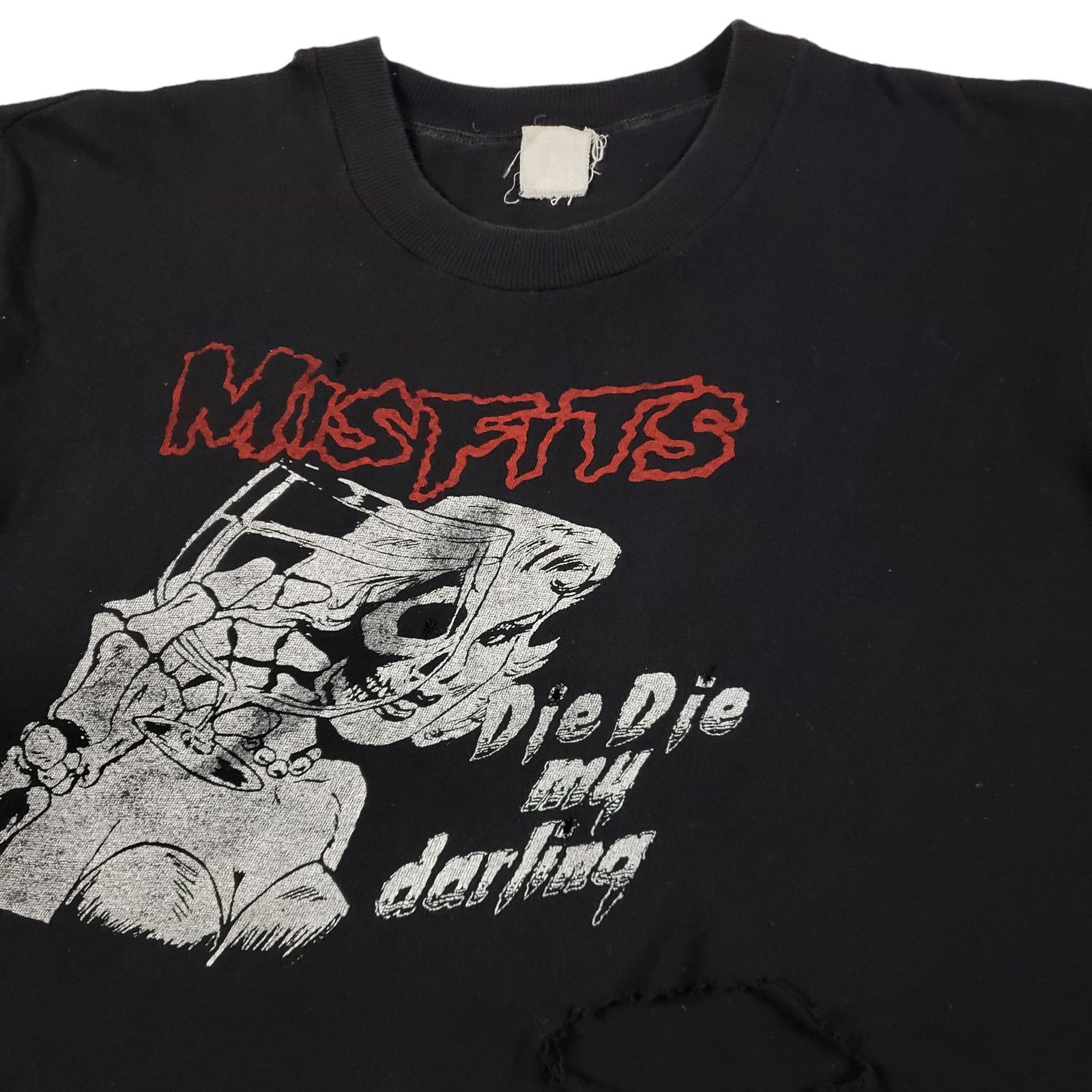 image of Vintage 80's Misfits T-Shirt in Black, Men's (Size Small)